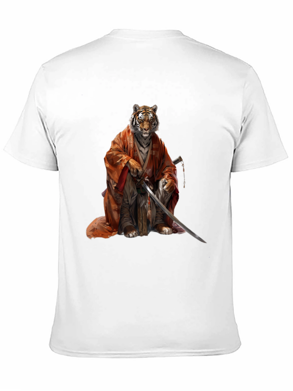 Tiger Samurai Black T-Shirt