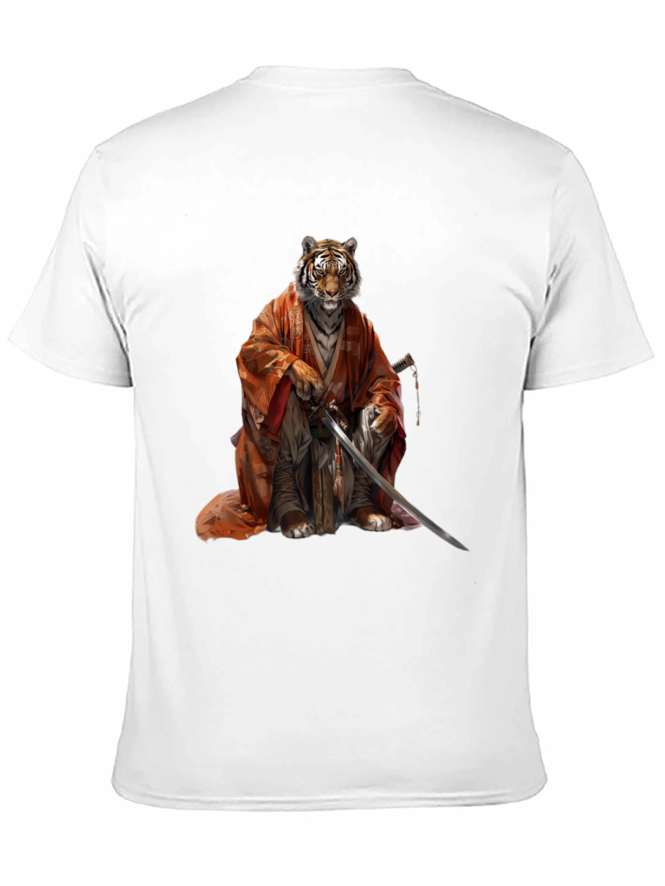 Tiger Samurai Black T-Shirt