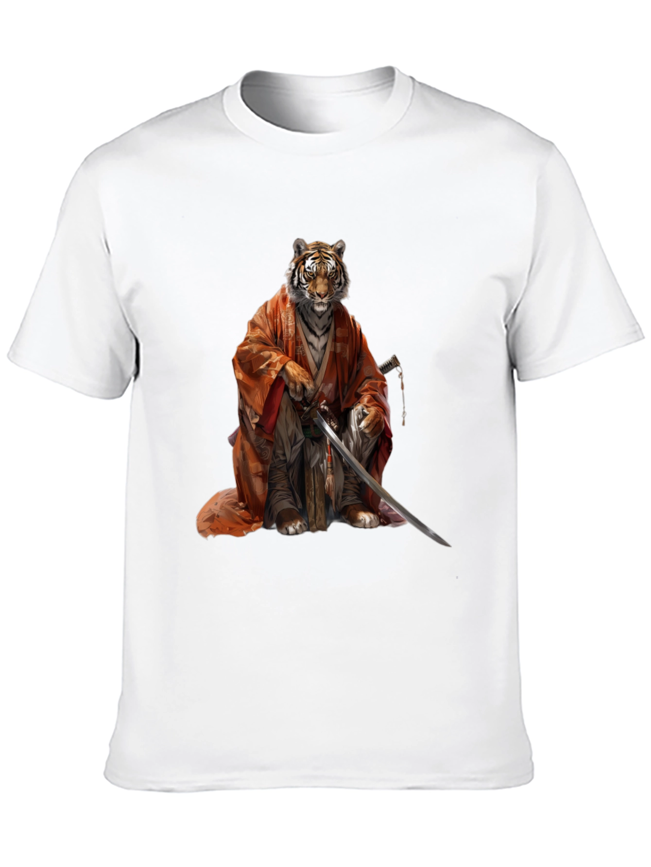 Tiger Samurai Black T-Shirt
