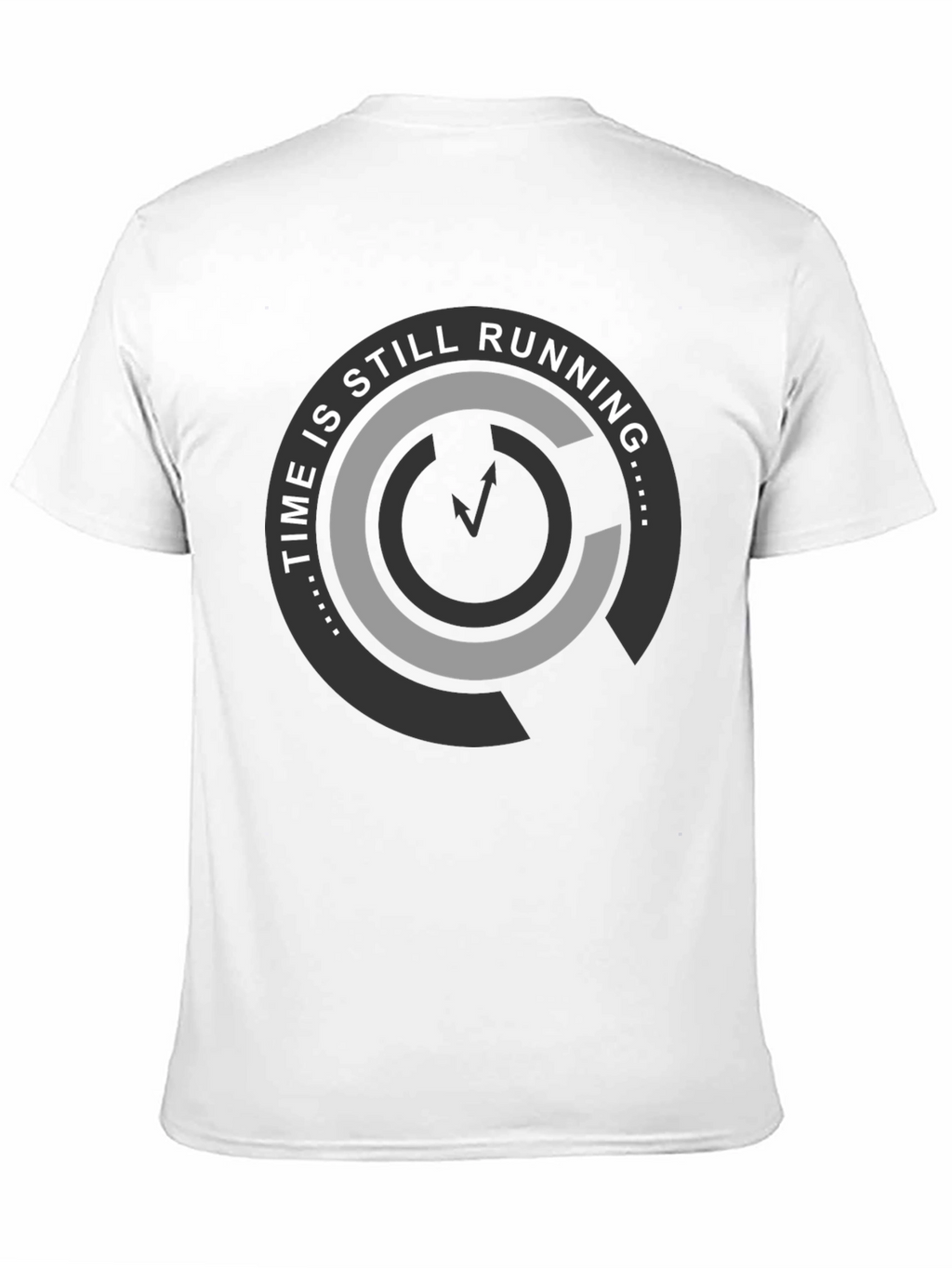 Time Is Still Running Graphic Tee - Black Cotton