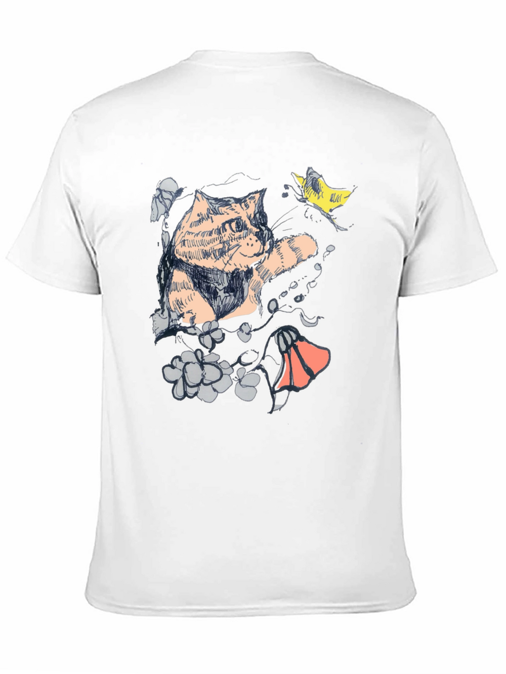 Cat Art Graphic T-Shirt - Unique Artistic Design