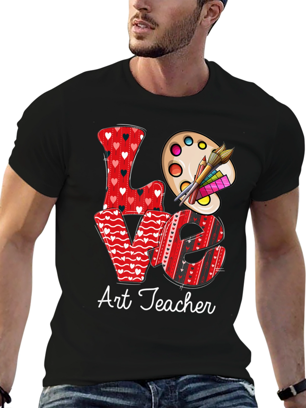 Love Art Teacher Graphic Tee