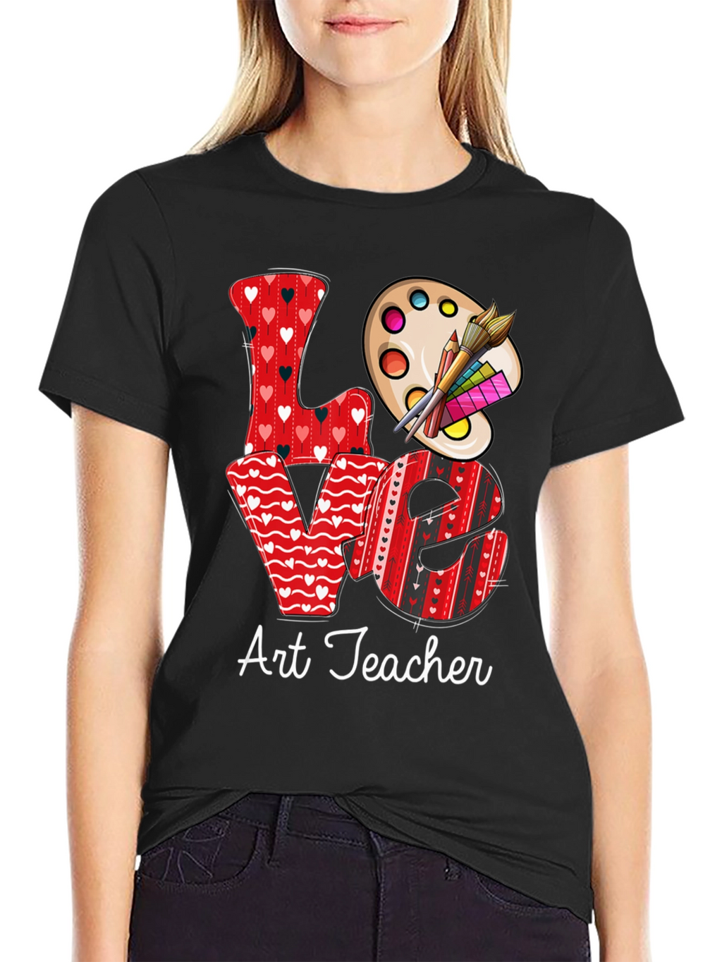 Love Art Teacher Graphic Tee