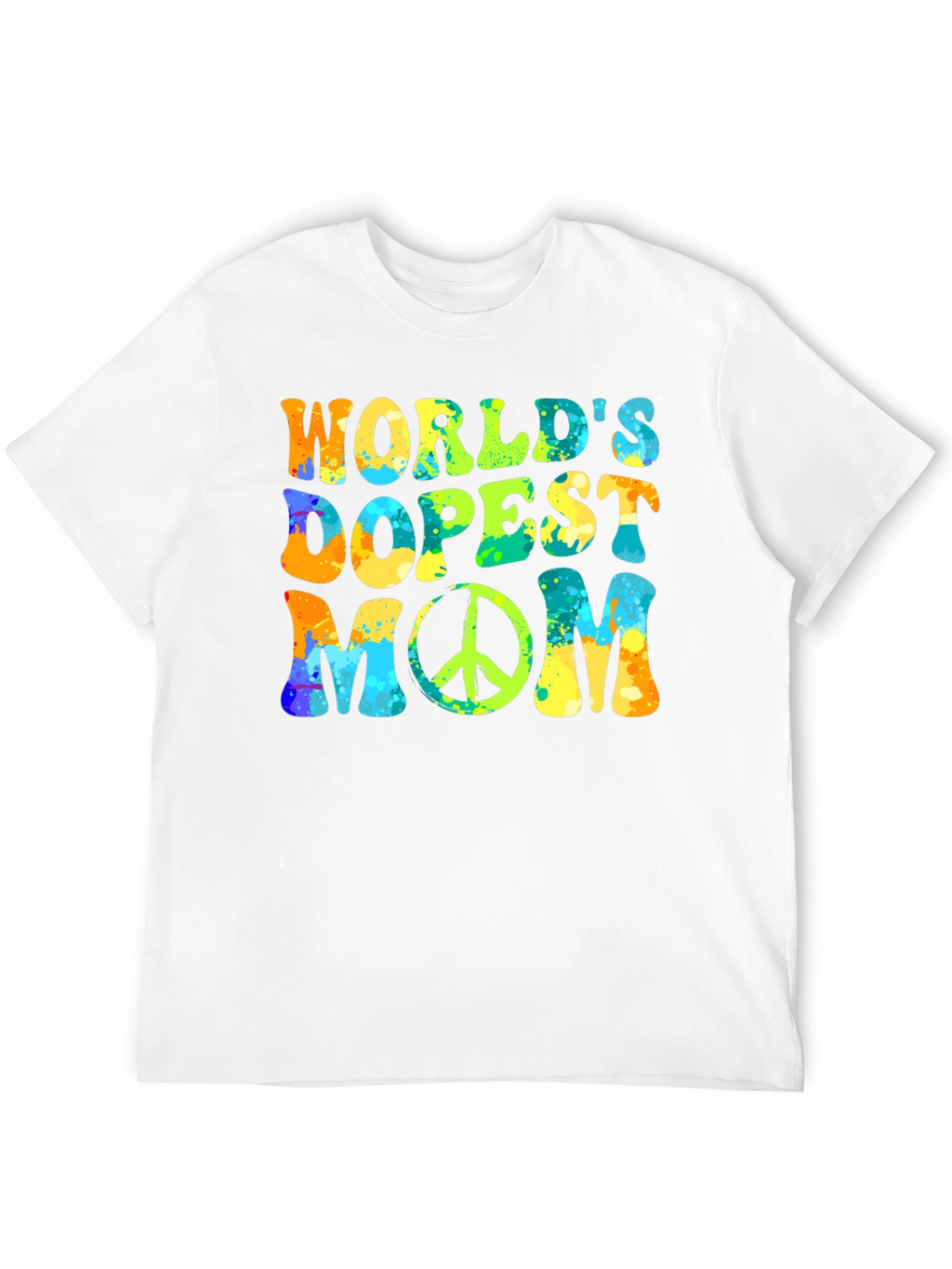 Worlds Dopest Mom T-Shirt: Retro Peace Sign Design