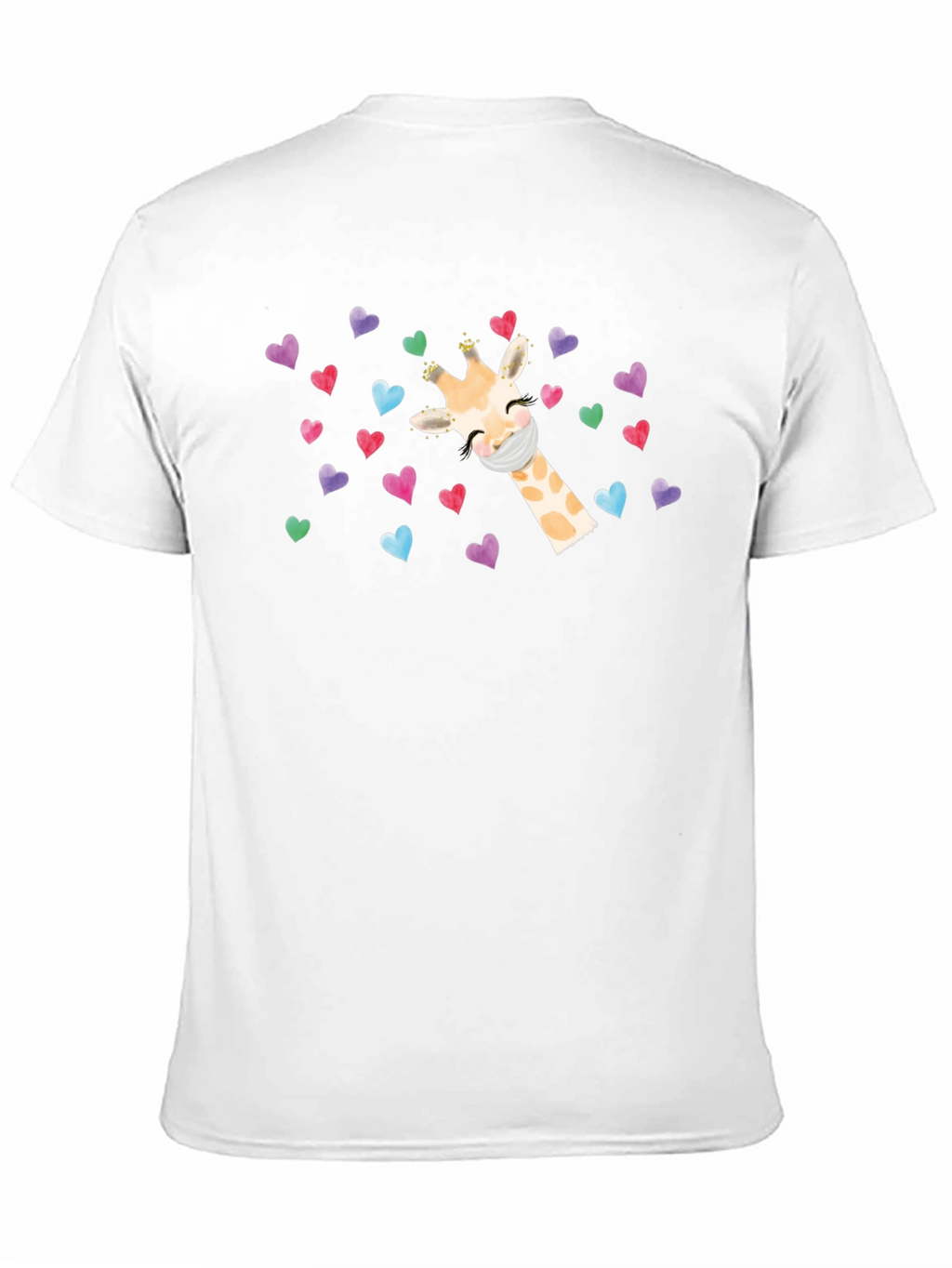 Giraffe Heart Mask T-Shirt - Cute Valentines Day Tee