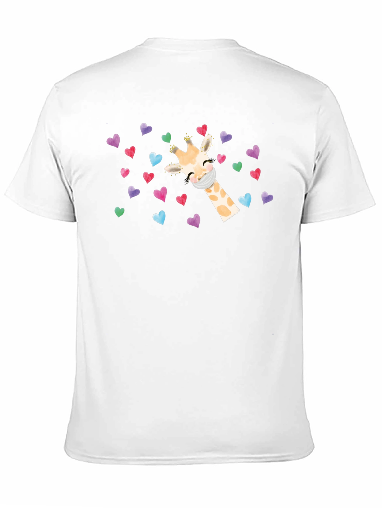 Giraffe Heart Mask T-Shirt - Cute Valentines Day Tee