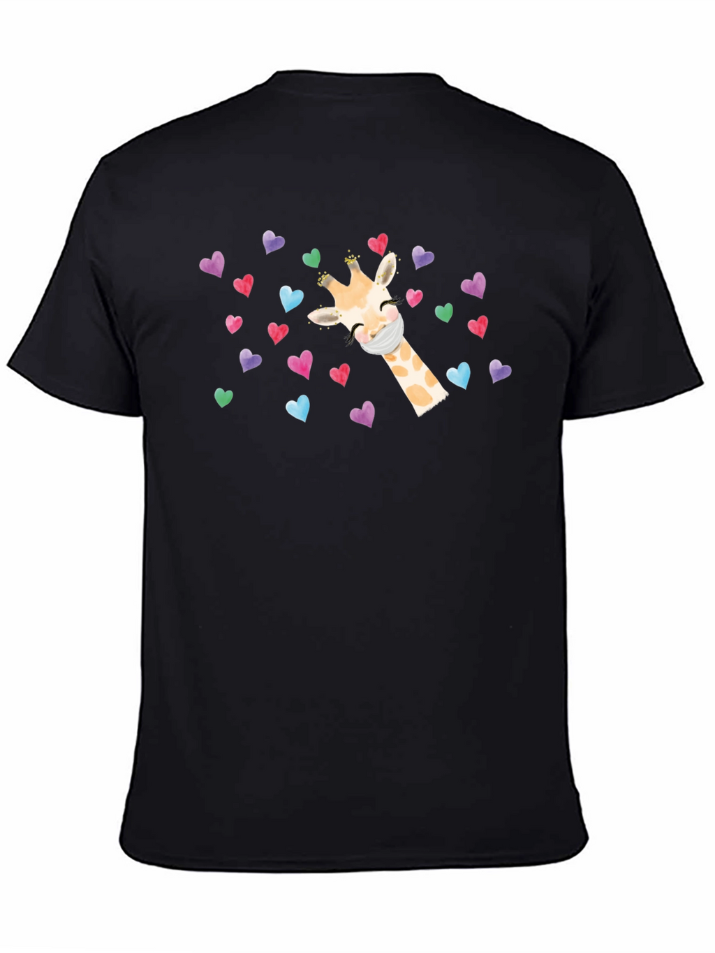 Giraffe Heart Mask T-Shirt - Cute Valentines Day Tee