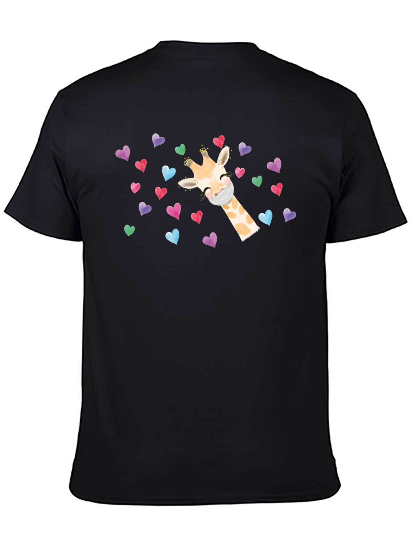 Giraffe Heart Mask T-Shirt - Cute Valentines Day Tee