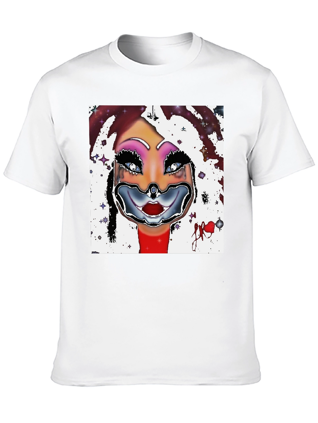 Clown Face Graphic Black T-Shirt