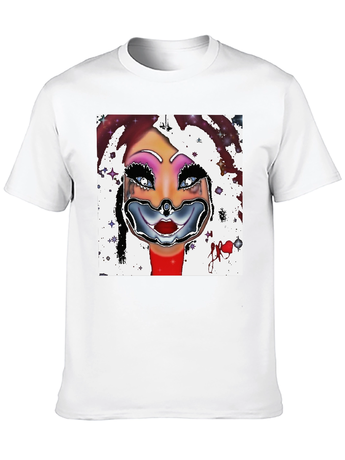 Clown Face Graphic Black T-Shirt