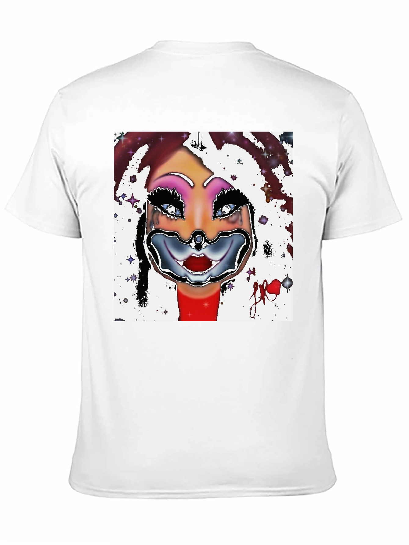 Clown Face Graphic Black T-Shirt
