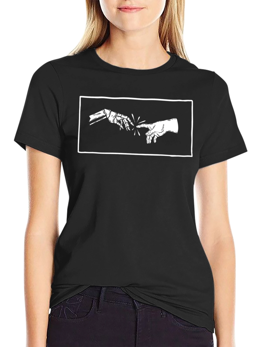Creation of Adam Robot Hand T-Shirt