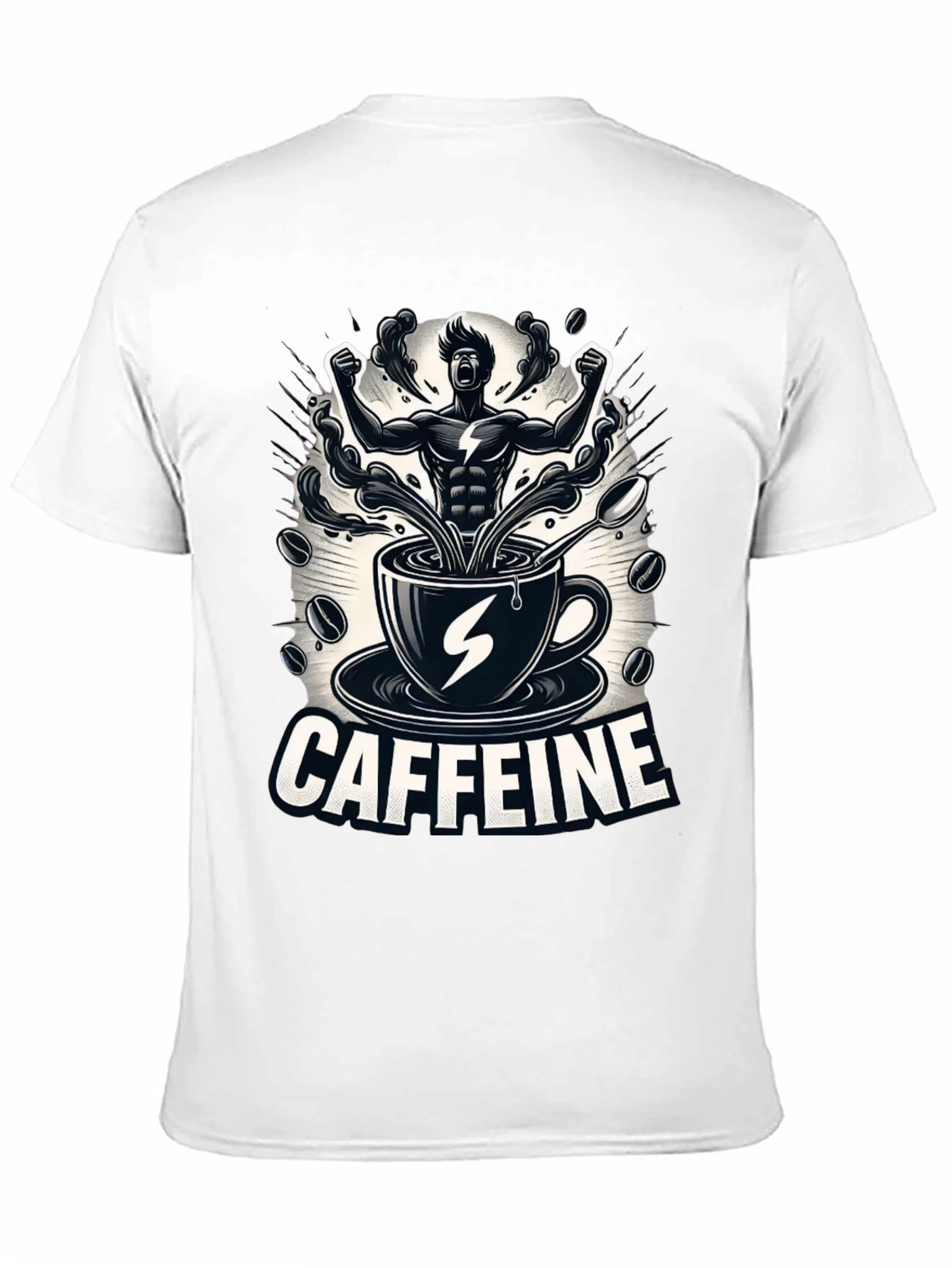 Caffeine Power T-Shirt - Black Graphic Tee