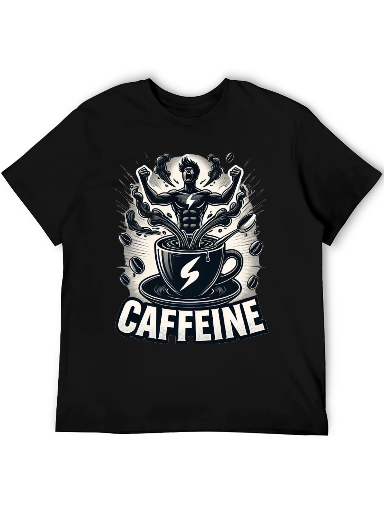 Caffeine Power T-Shirt - Black Graphic Tee