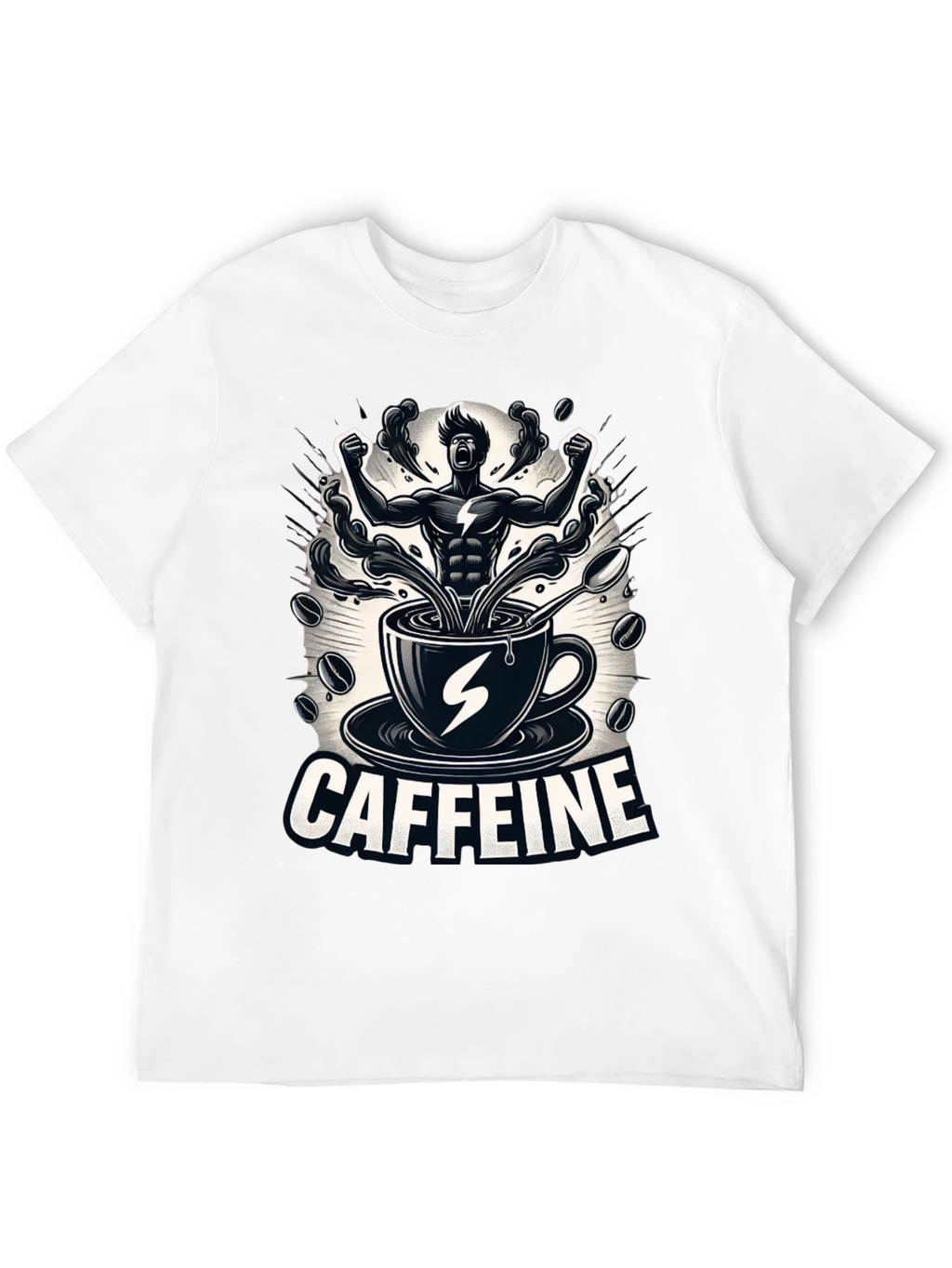 Caffeine Power T-Shirt - Black Graphic Tee