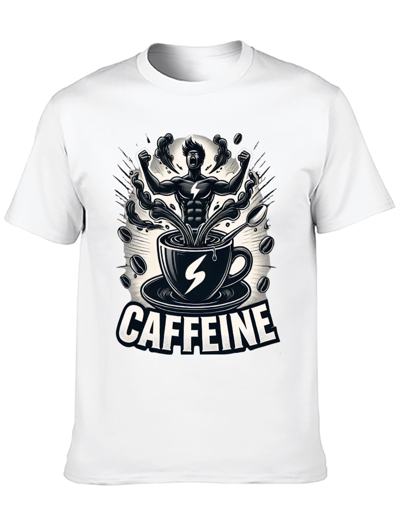 Caffeine Power T-Shirt - Black Graphic Tee