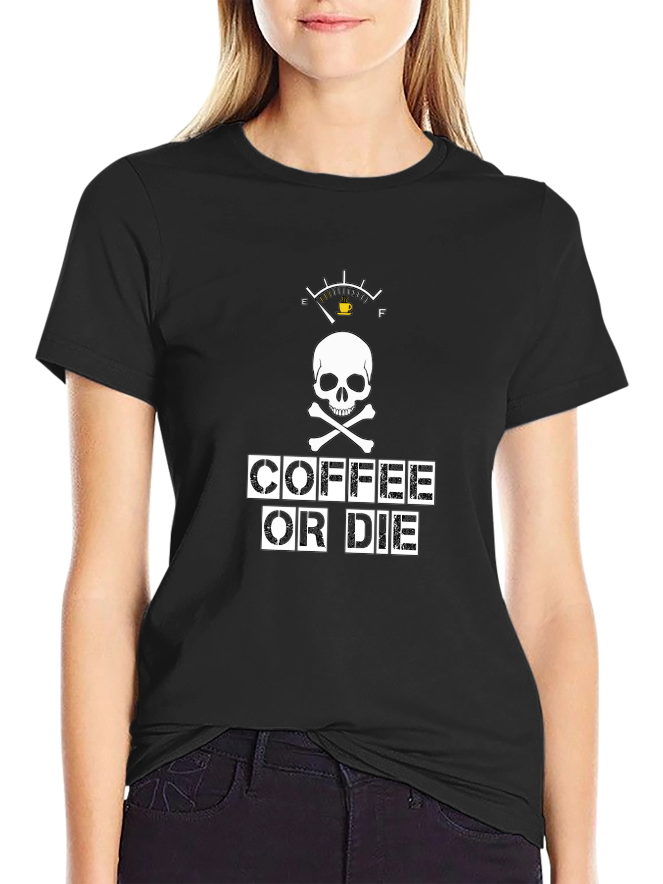Coffee or Die Graphic Tee - Black Cotton T-Shirt