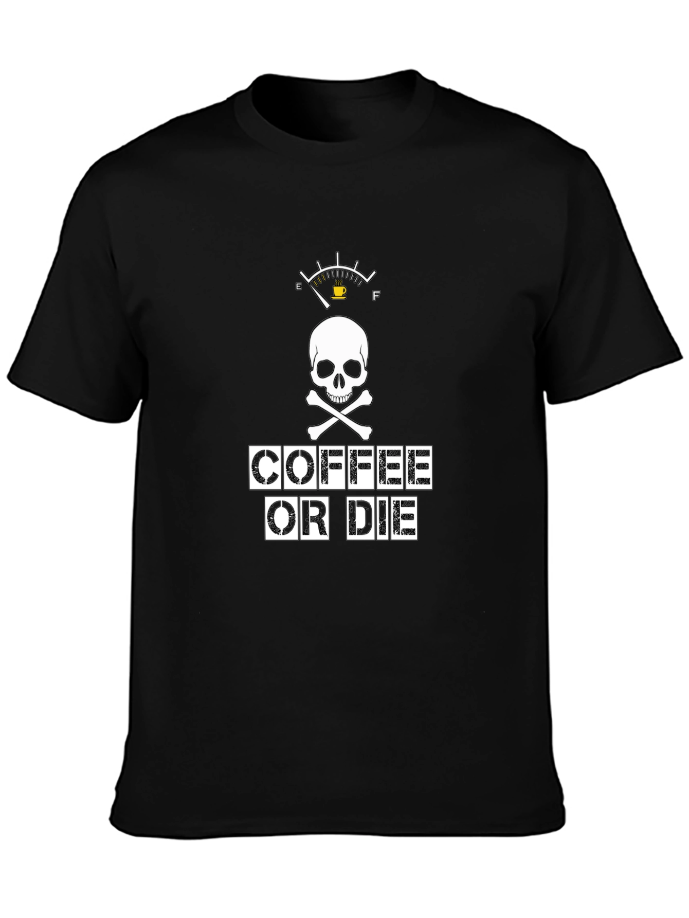Coffee or Die Graphic Tee - Black Cotton T-Shirt