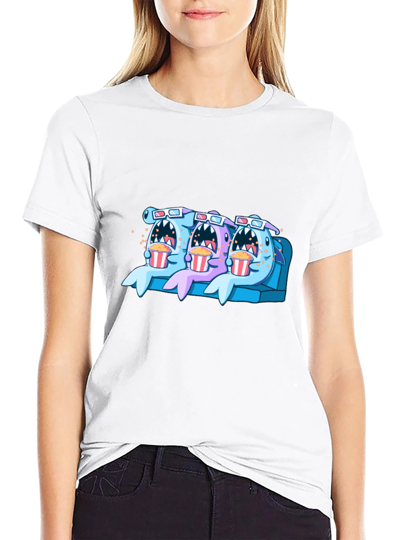 Shark Movie Night Graphic Tee