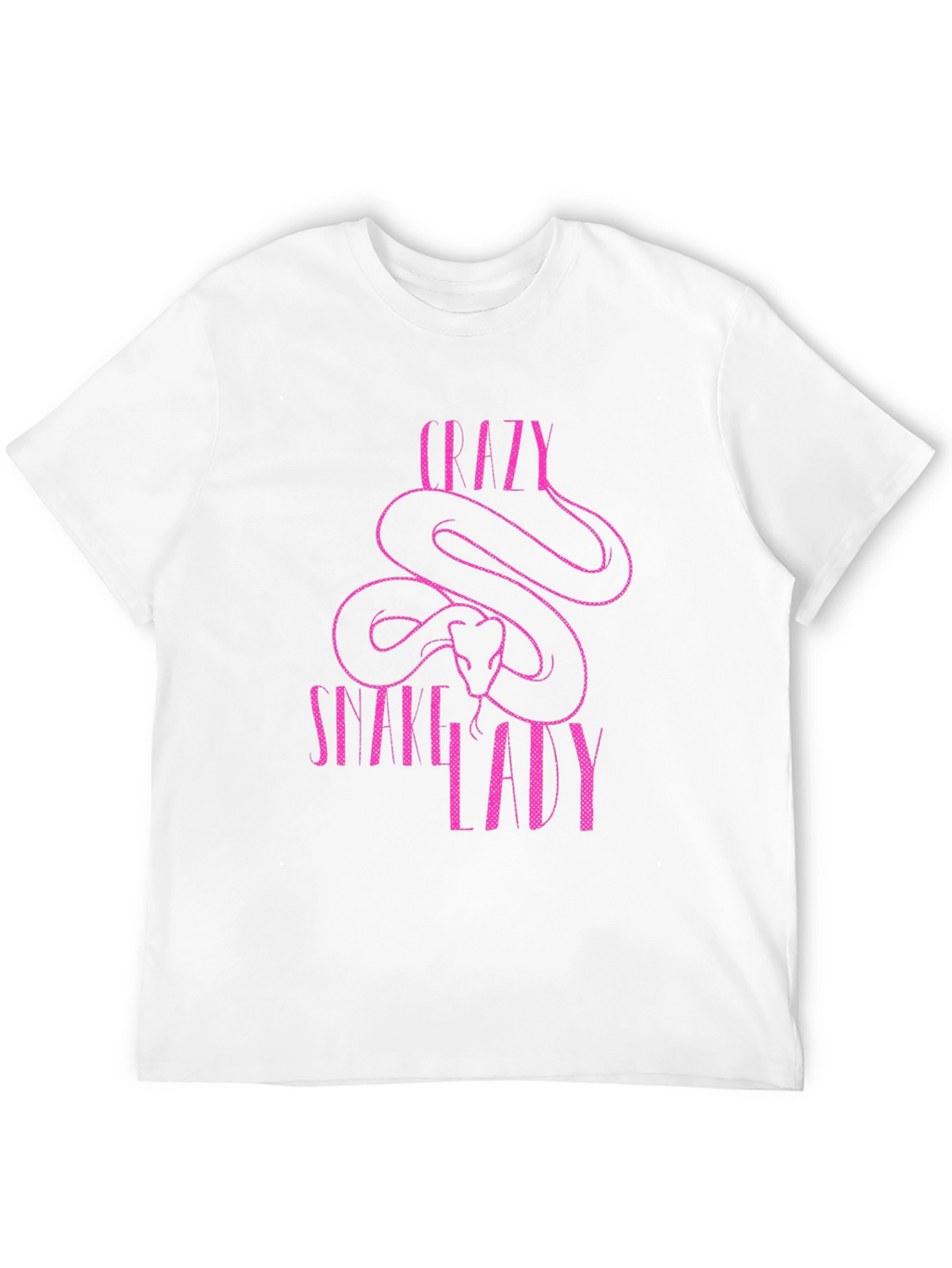 Crazy Snake Lady Graphic T-Shirt - Black
