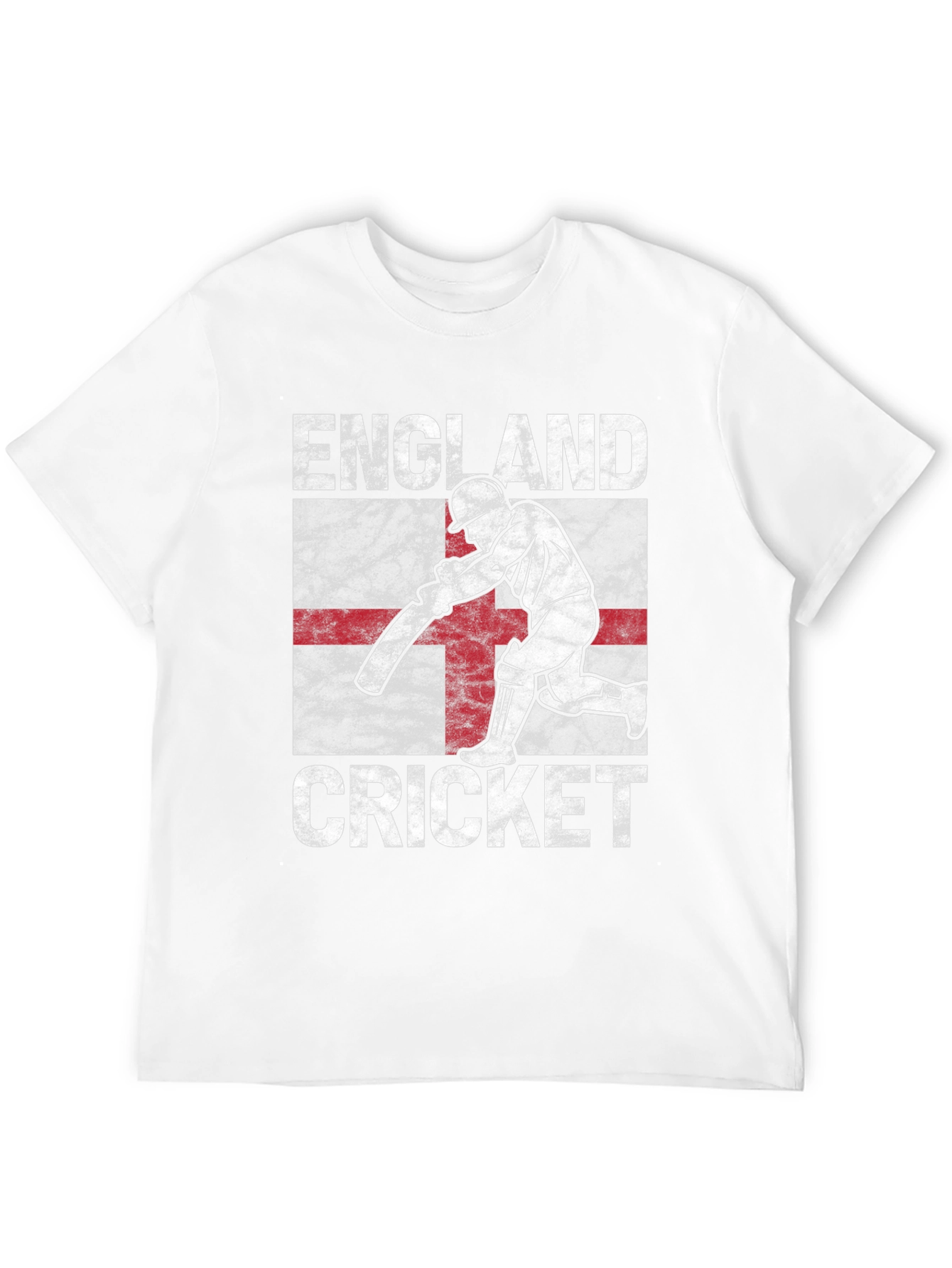England Cricket T-Shirt - Distressed Flag Design