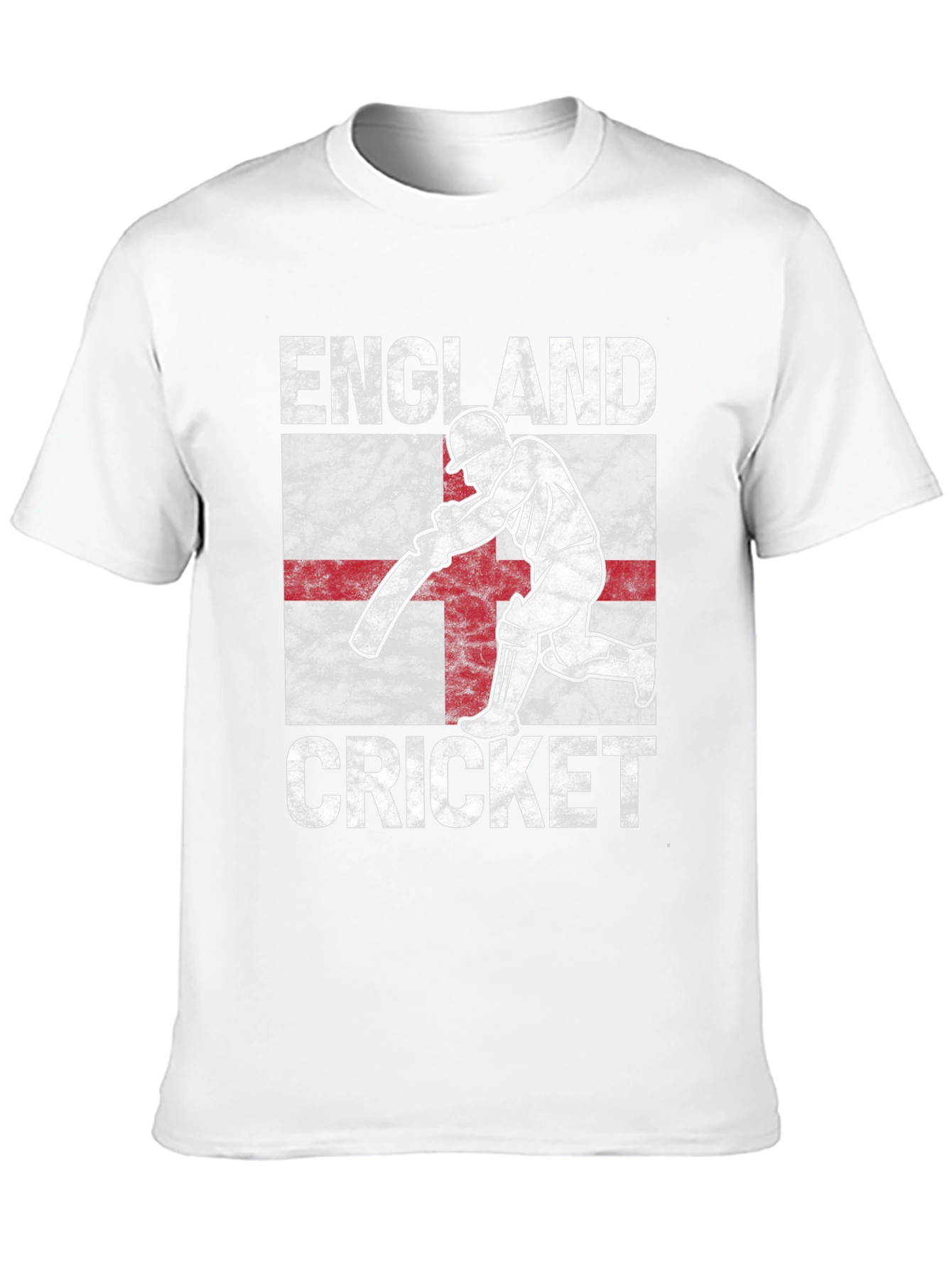 England Cricket T-Shirt - Distressed Flag Design