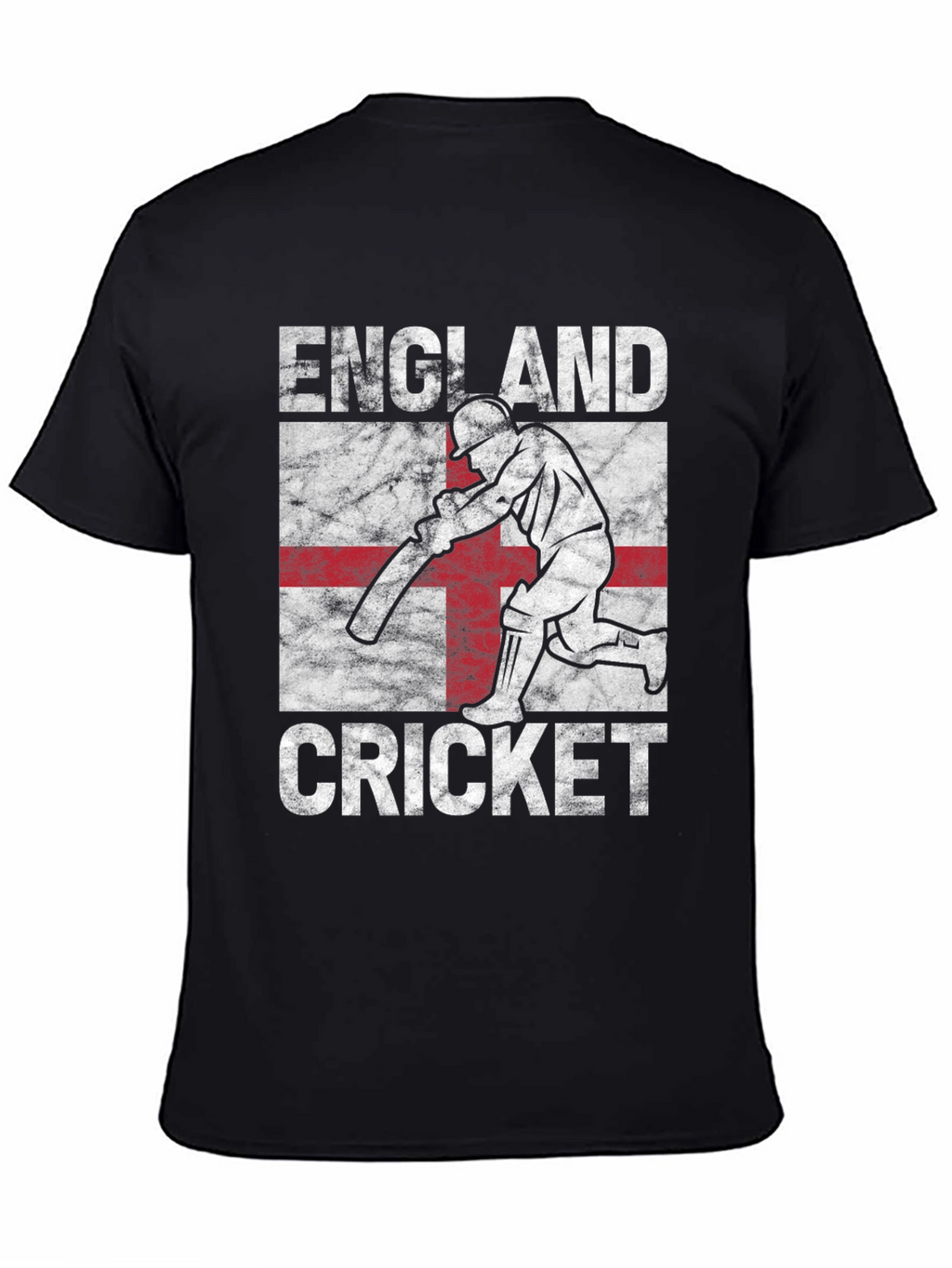England Cricket T-Shirt - Distressed Flag Design