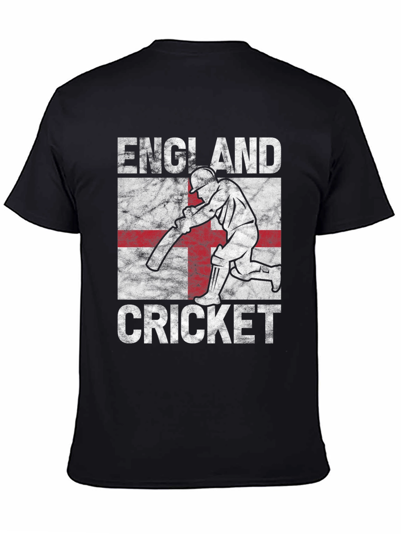 England Cricket T-Shirt - Distressed Flag Design
