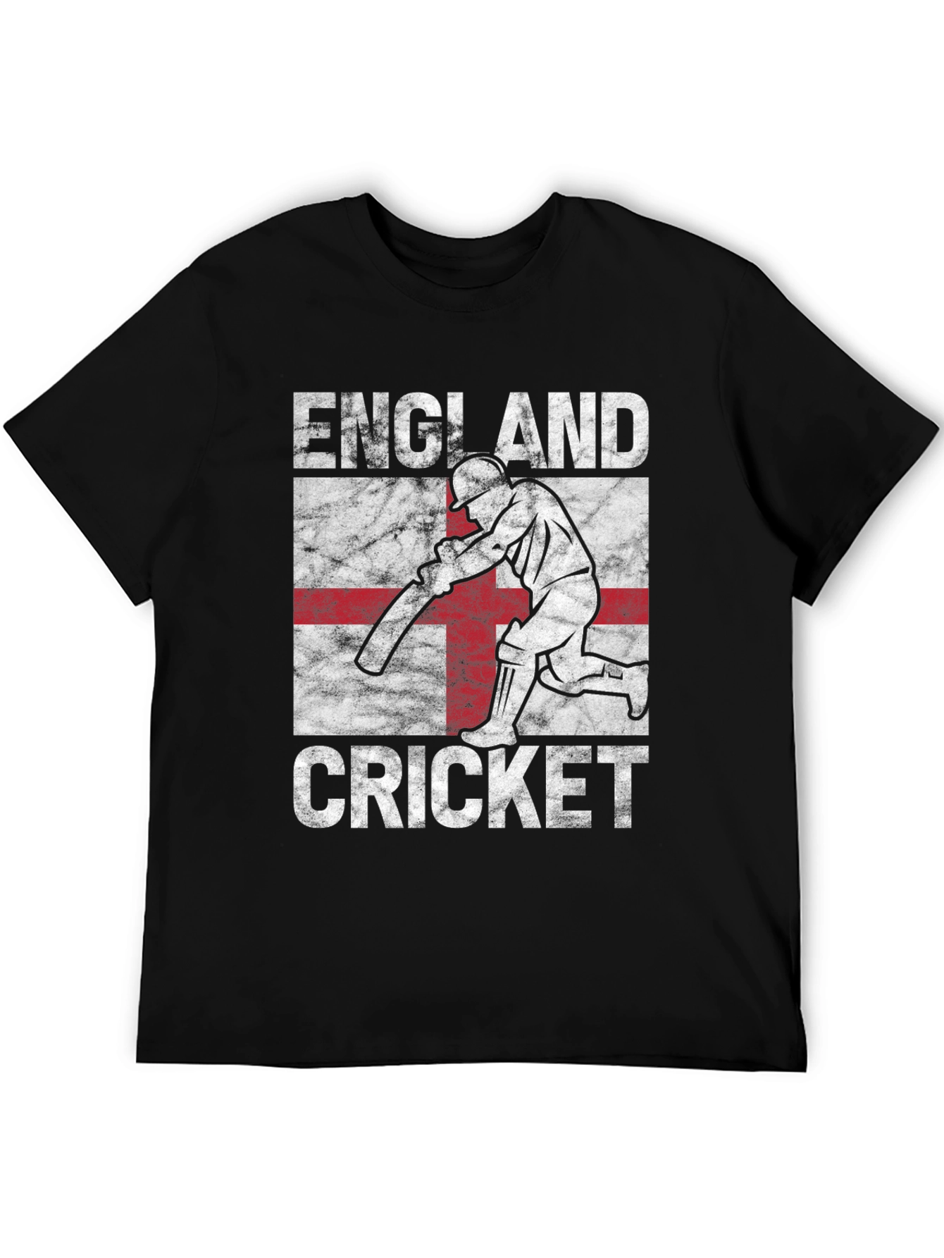 England Cricket T-Shirt - Distressed Flag Design
