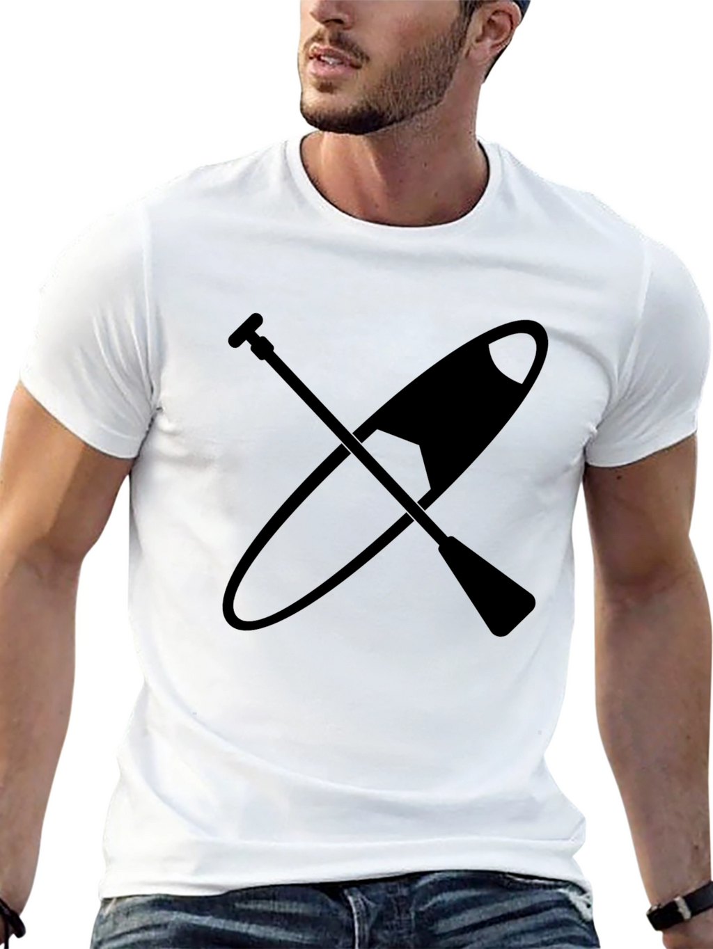 Paddle Board T-Shirt - Black Graphic Tee