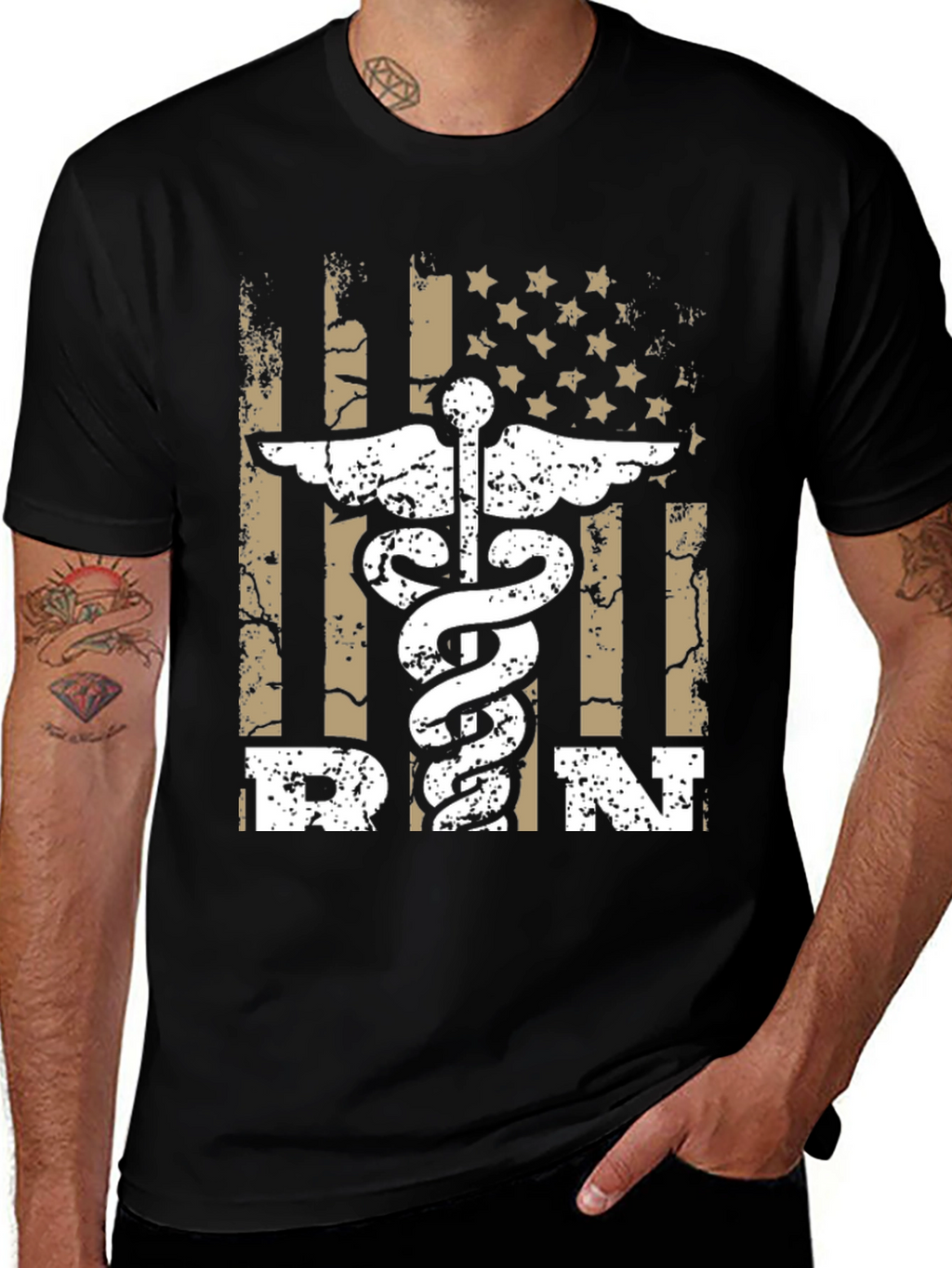 RN American Flag Graphic T-Shirt