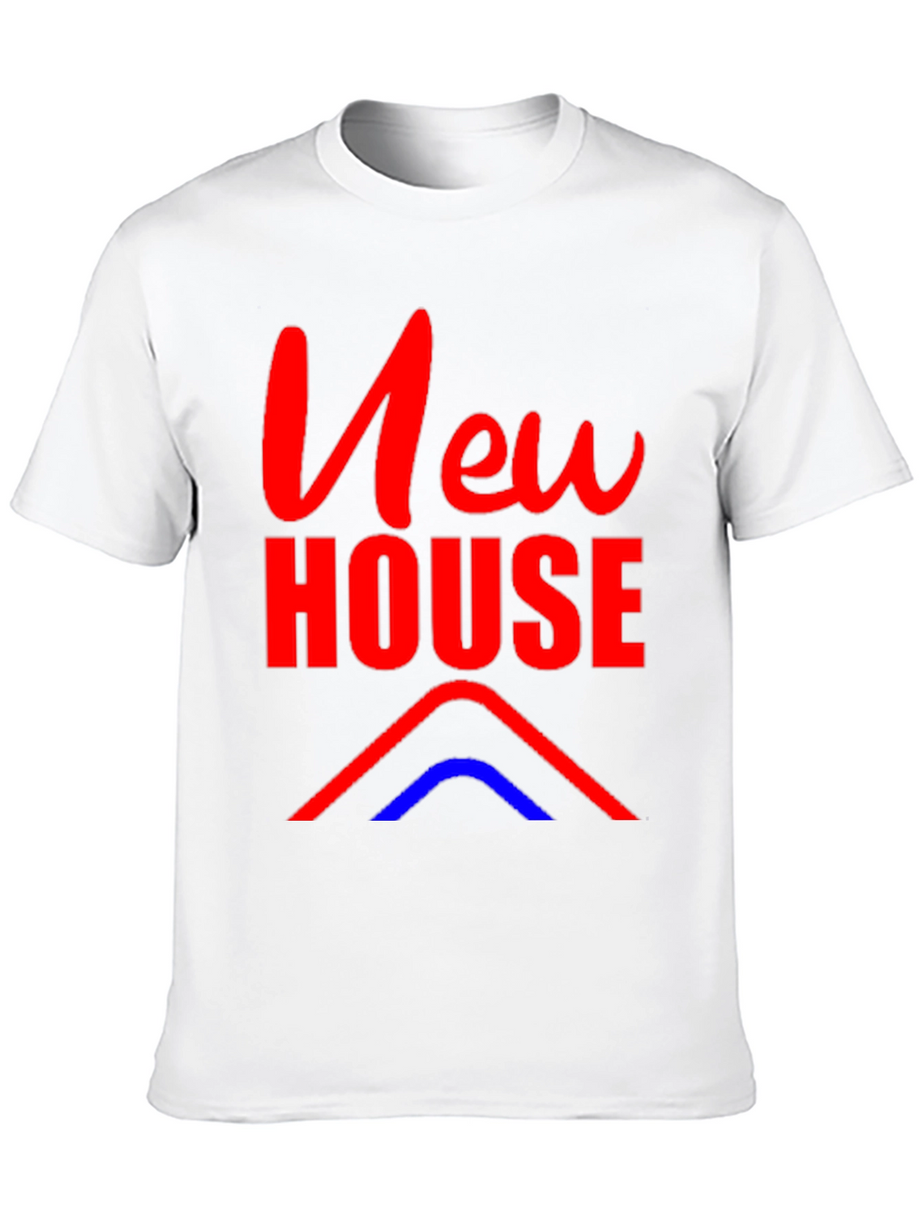 New House Graphic Tee - Black Cotton Blend T-Shirt
