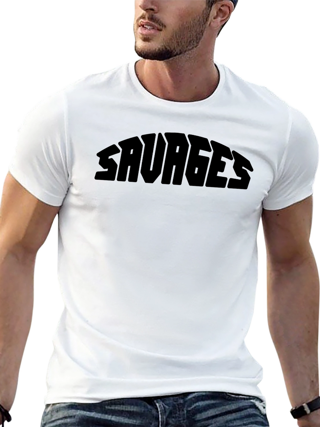 Savages Graphic Print Tee - Black