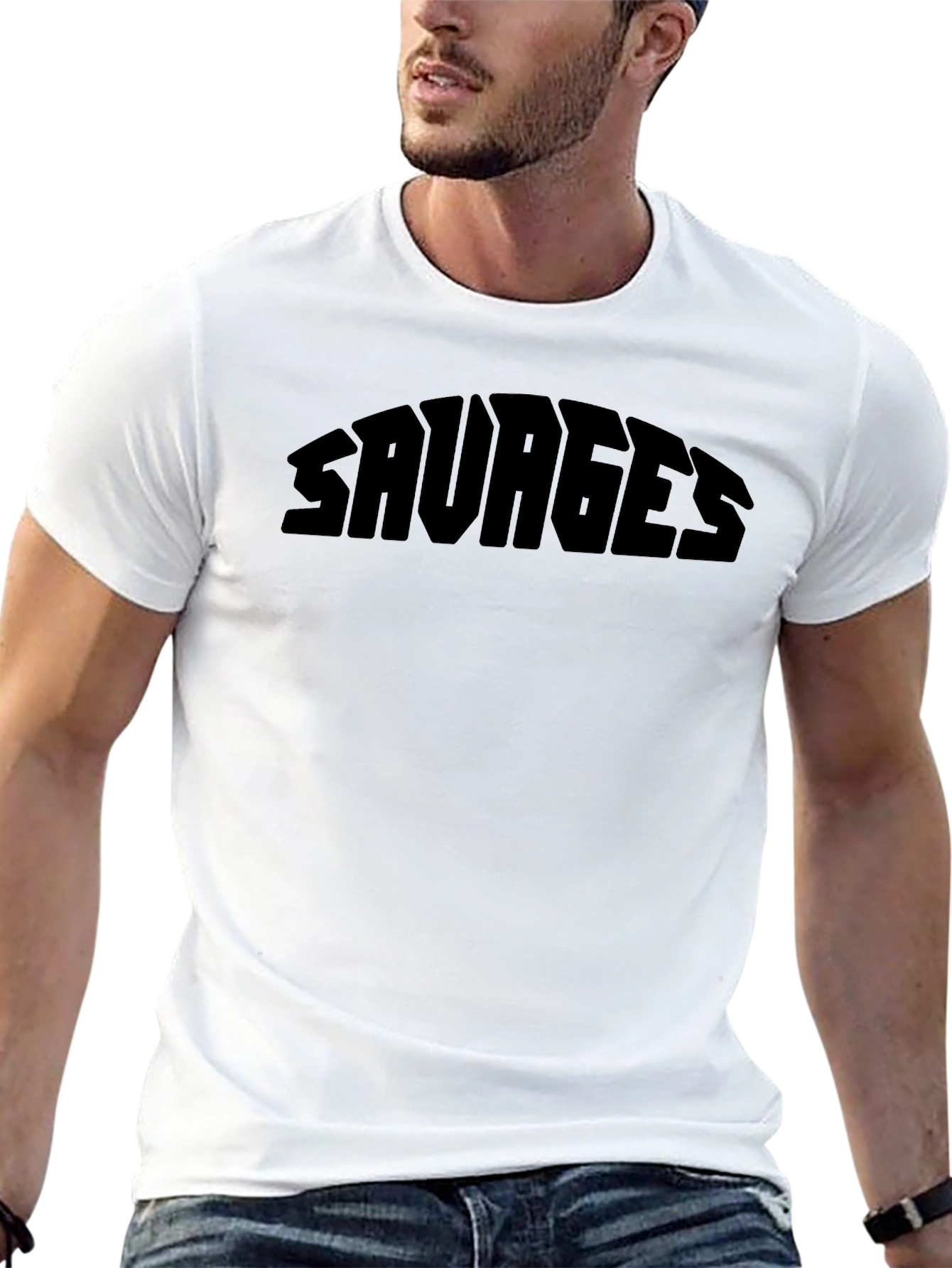 Savages Graphic Print Tee - Black