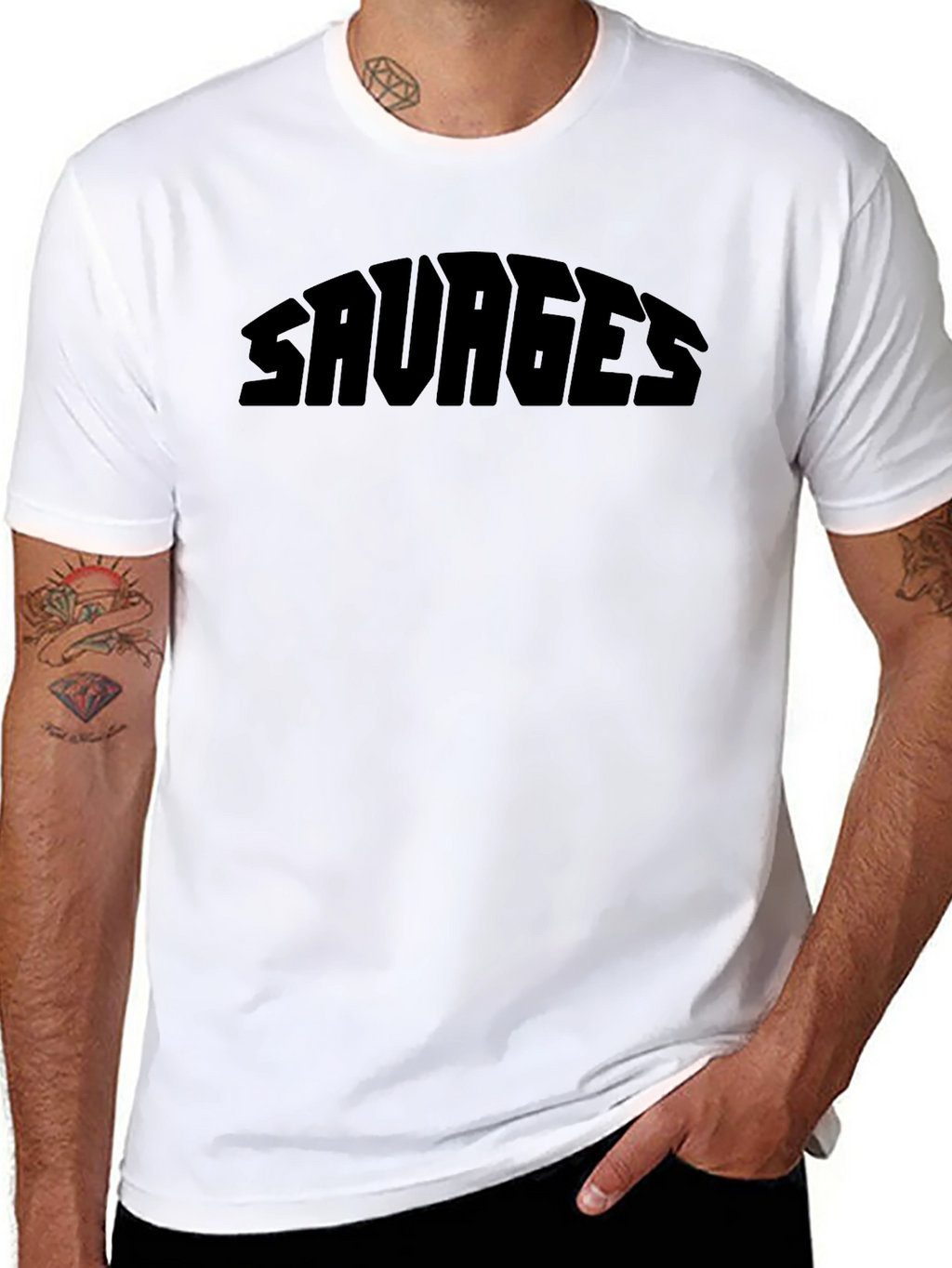 Savages Graphic Print Tee - Black