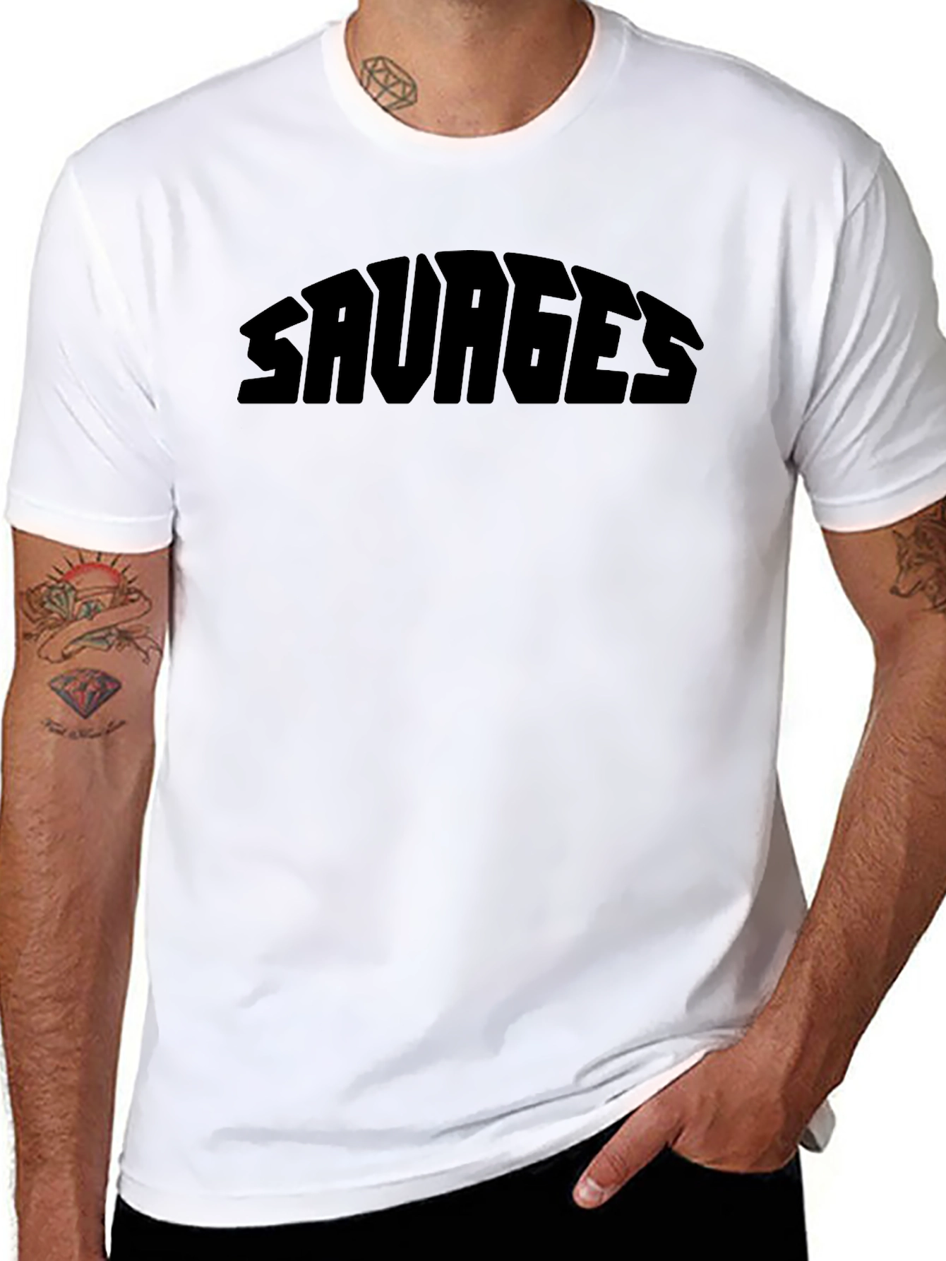 Savages Graphic Print Tee - Black