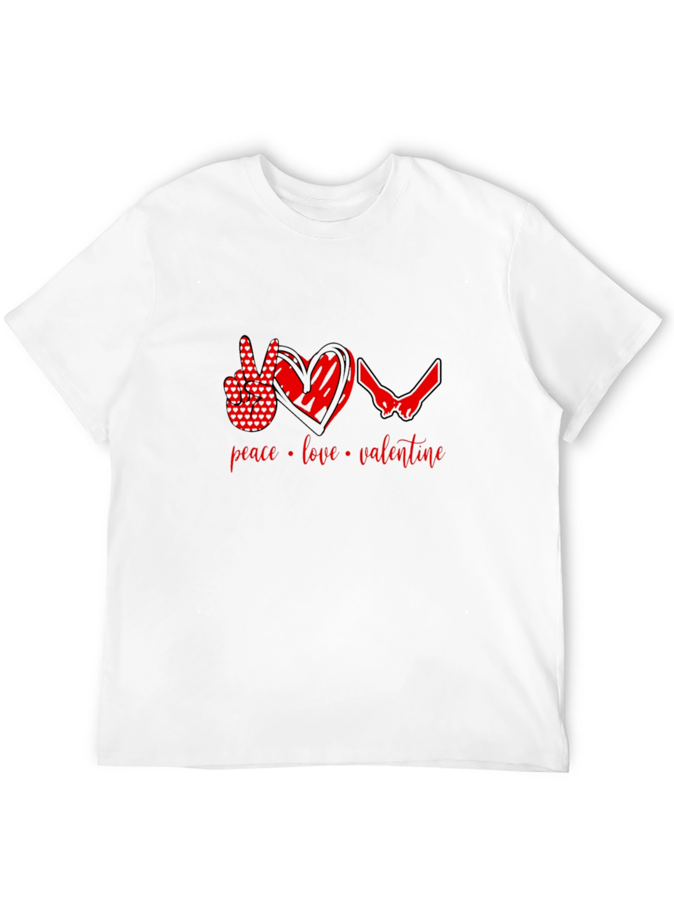 Peace Love Valentine T-Shirt - Black