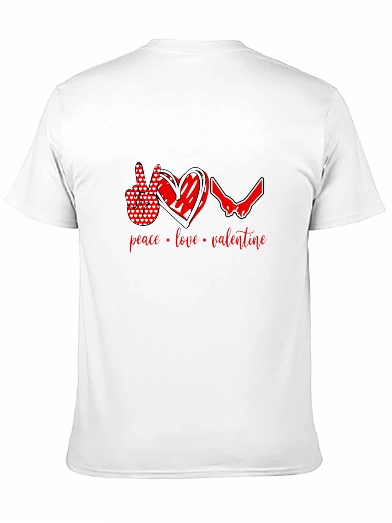 Peace Love Valentine T-Shirt - Black