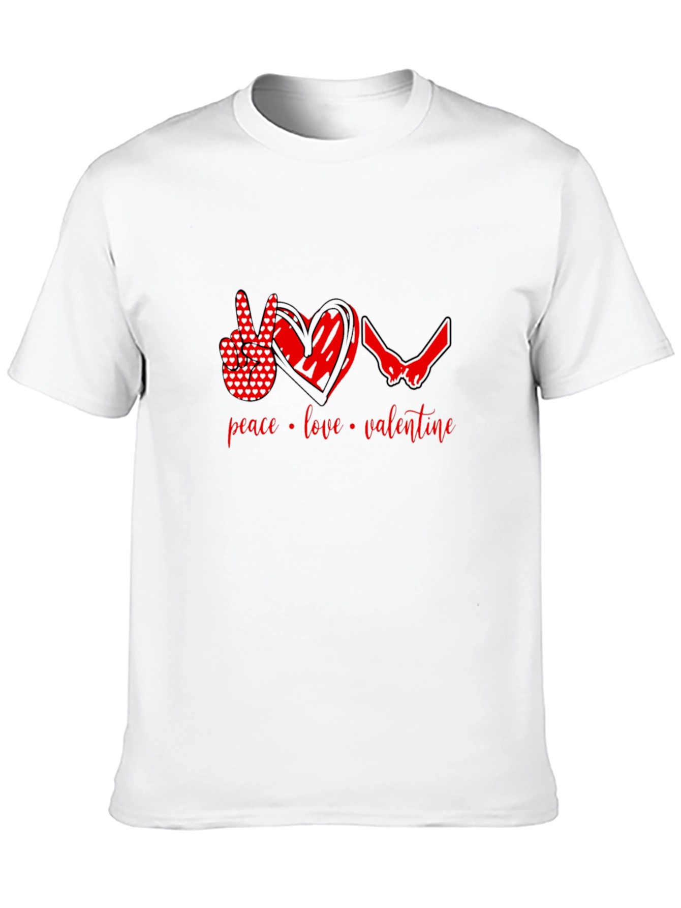 Peace Love Valentine T-Shirt - Black