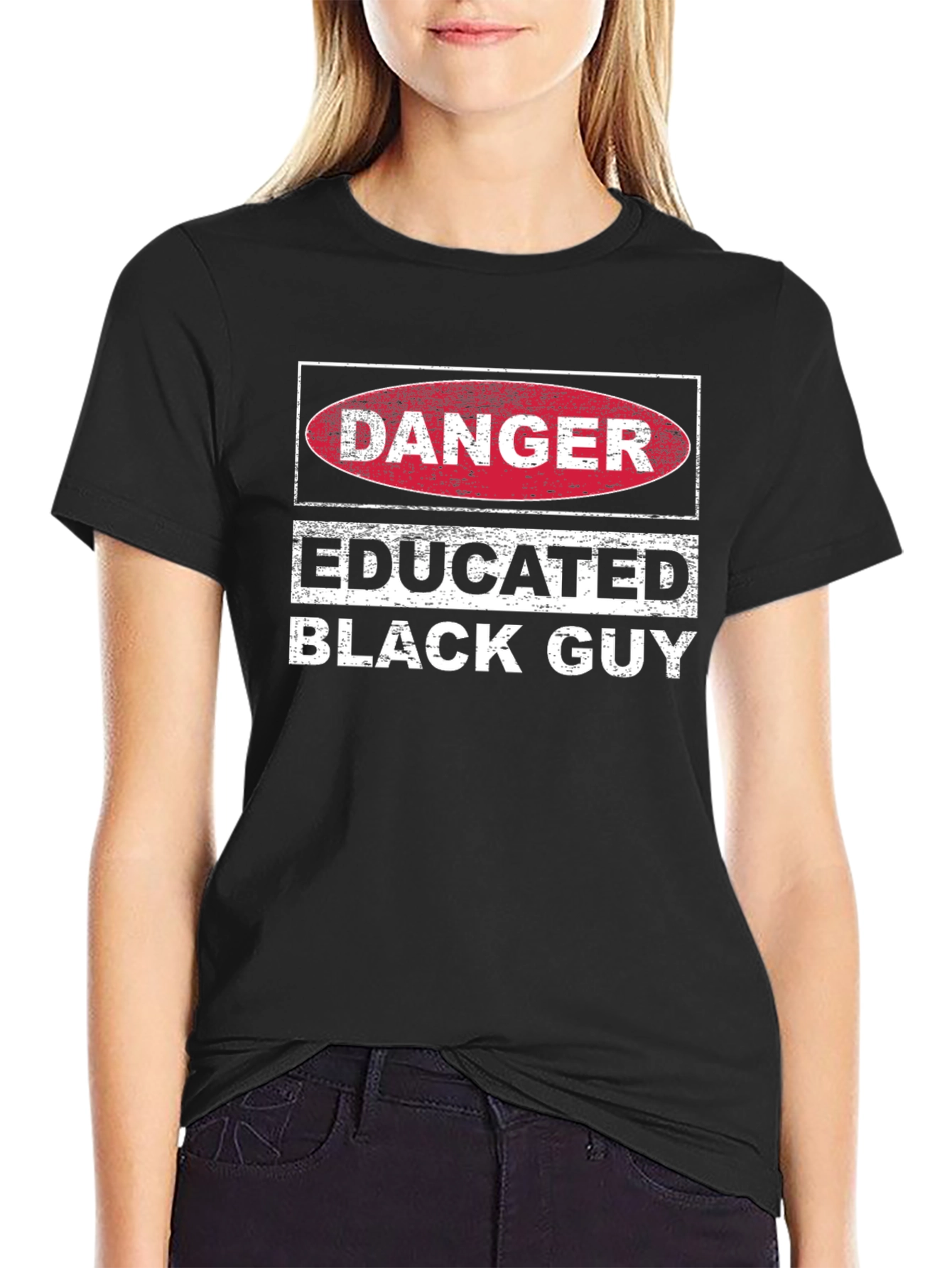 Danger Educated Black Guy Graphic Tee