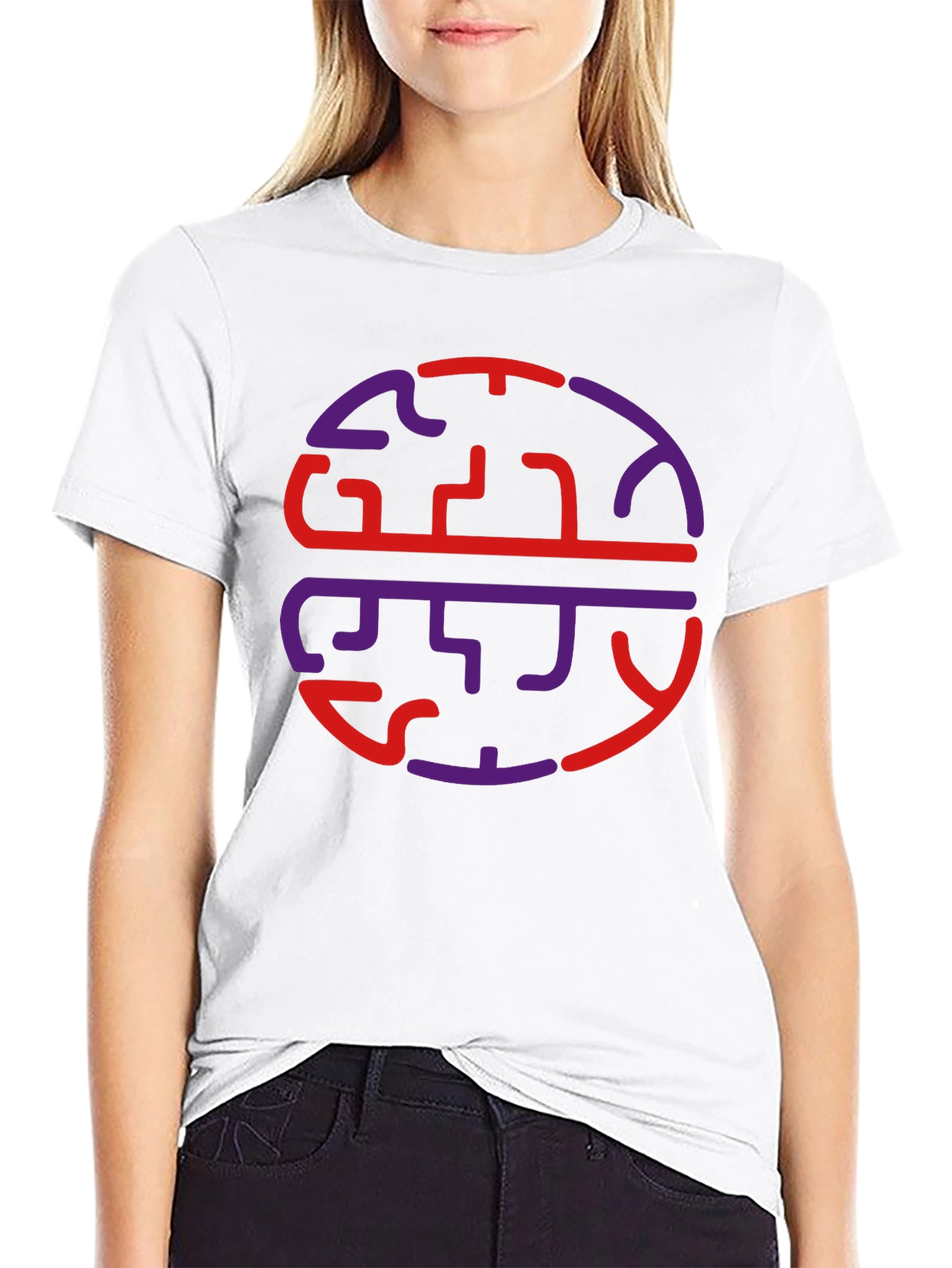 Abstract Brain Graphic Tee - Casual Wear