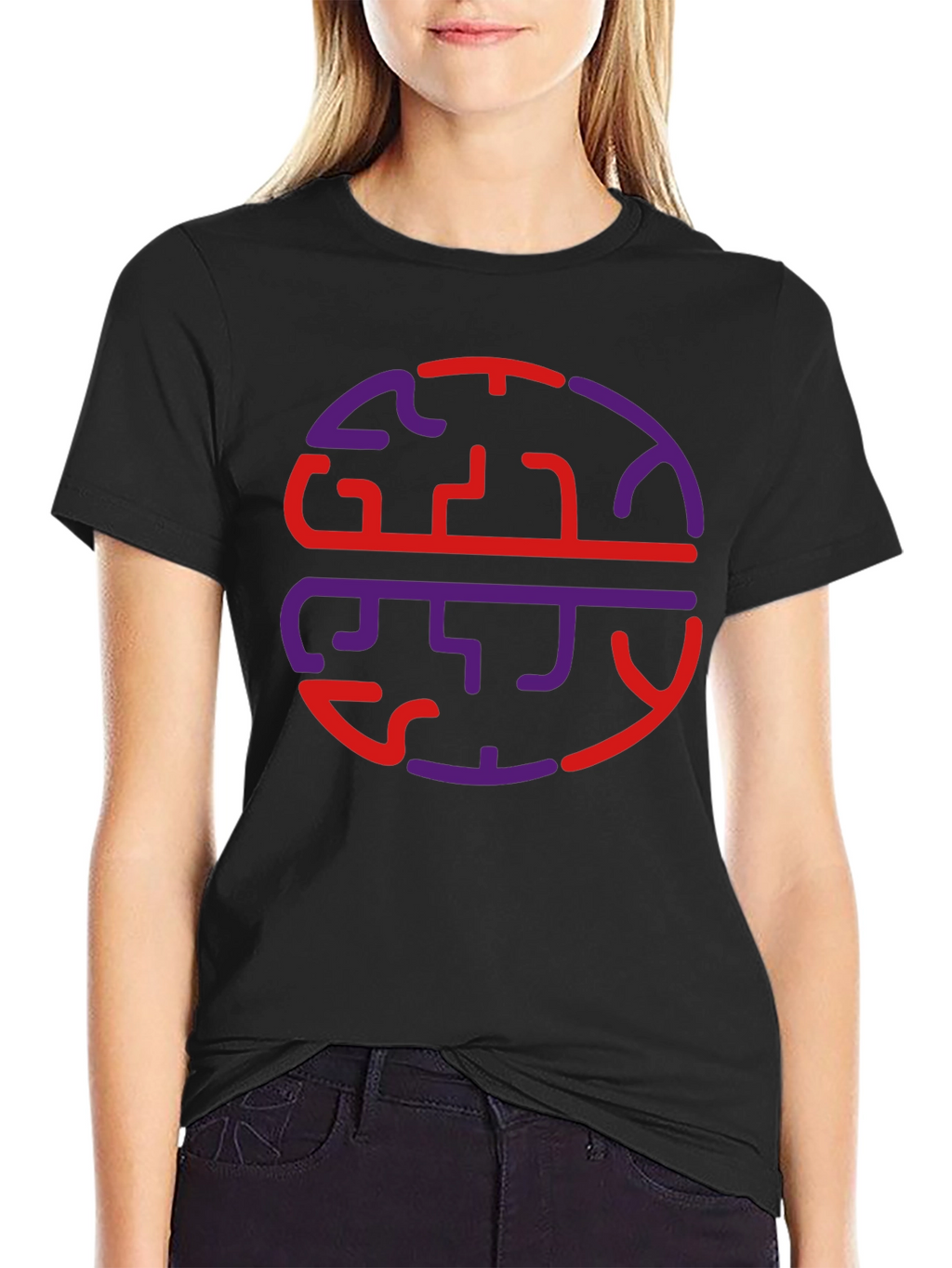 Abstract Brain Graphic Tee - Casual Wear