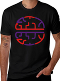 Abstract Brain Graphic Tee - Casual Wear