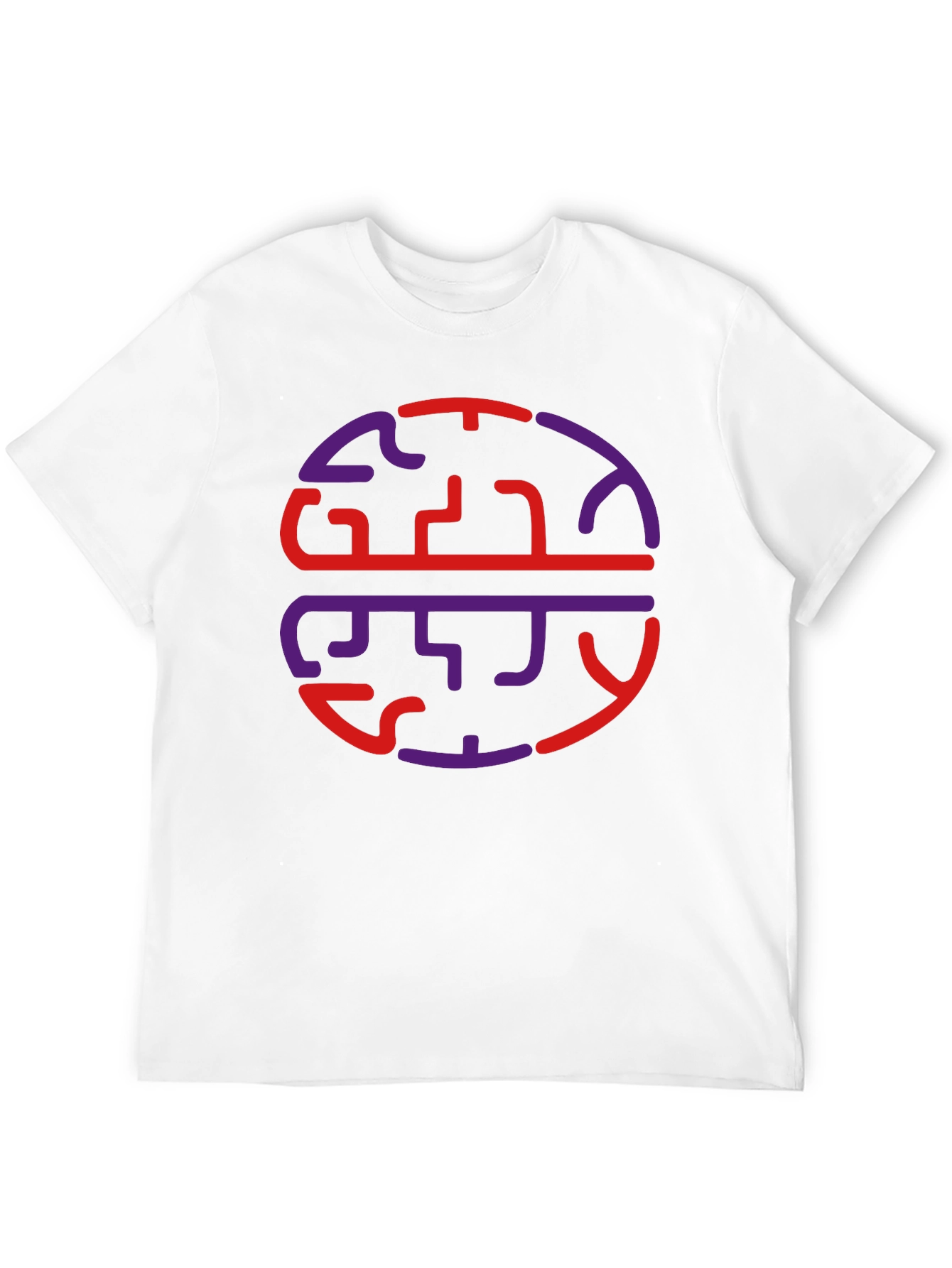 Abstract Brain Graphic Tee - Casual Wear
