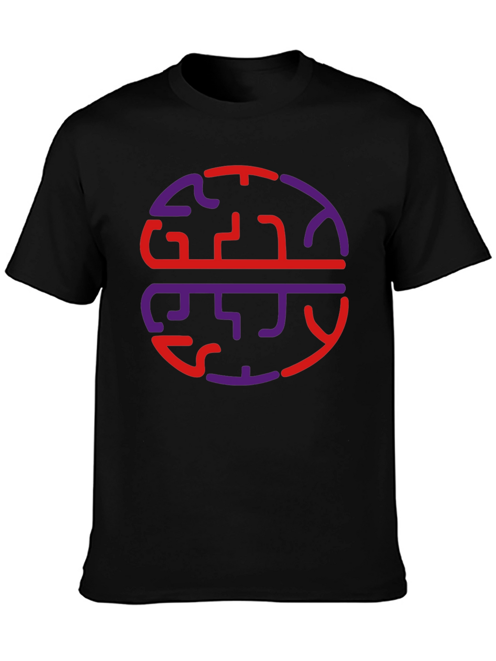 Abstract Brain Graphic Tee - Casual Wear