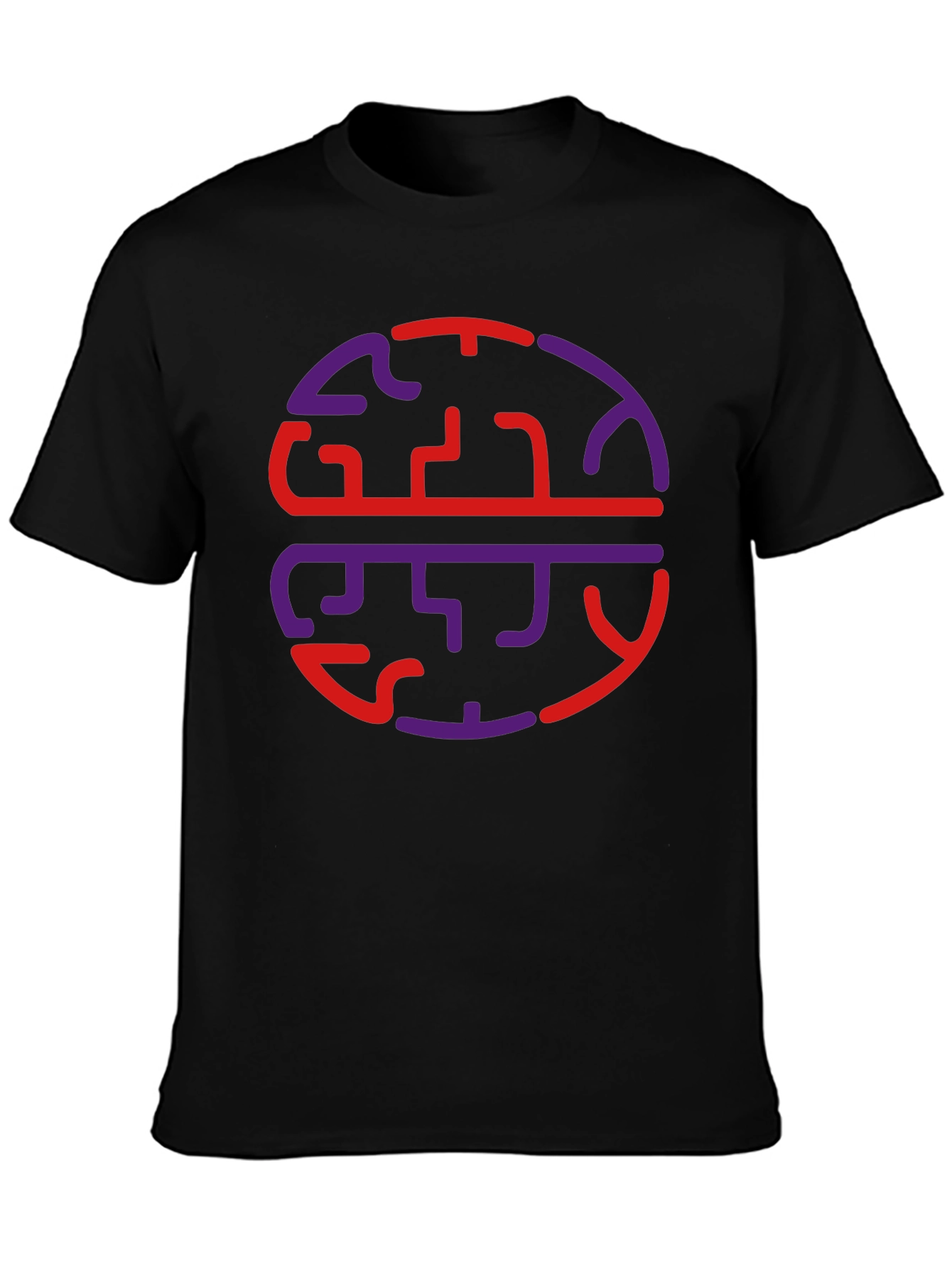 Abstract Brain Graphic Tee - Casual Wear
