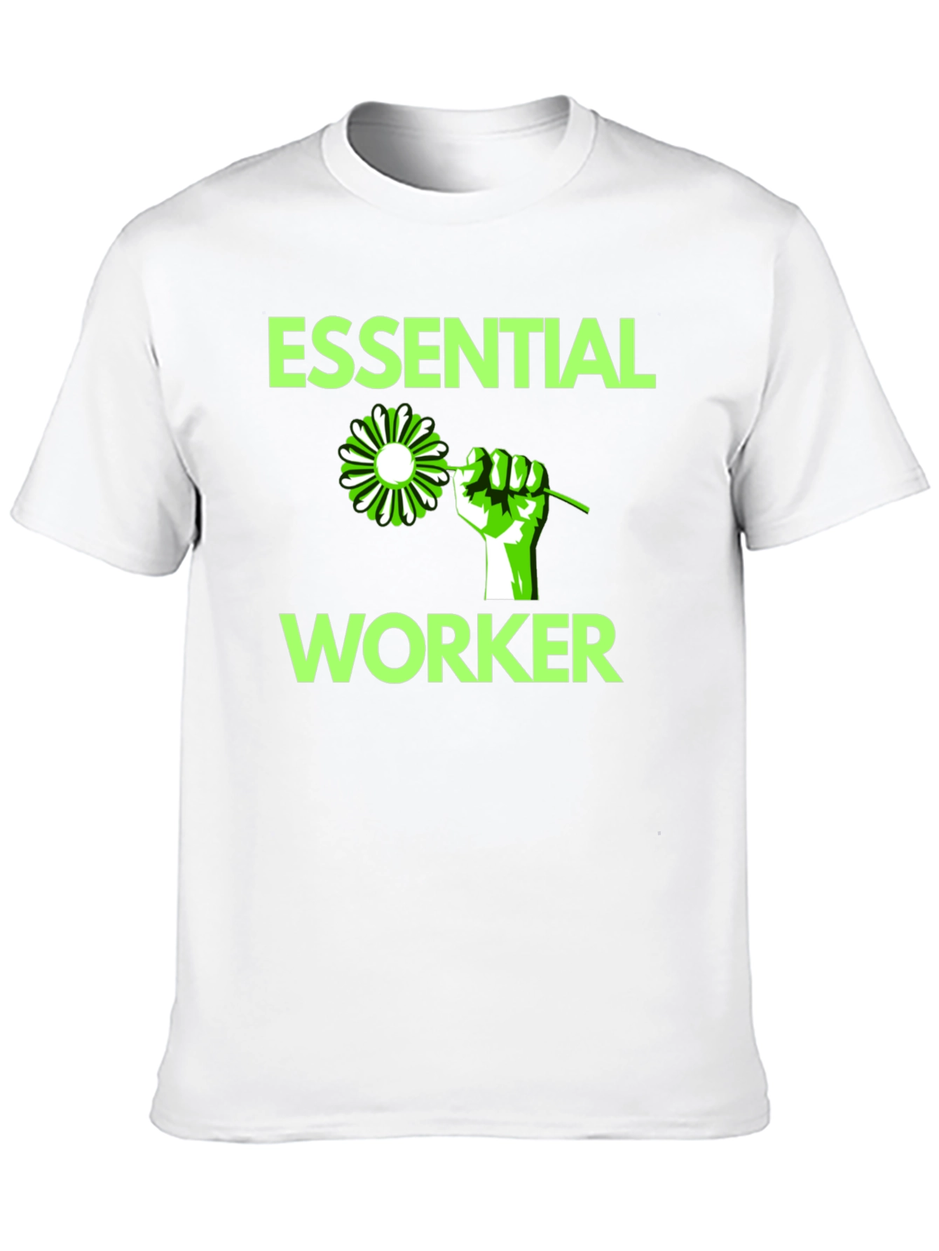 Essential Worker Graphic Tee - Black Cotton Blend