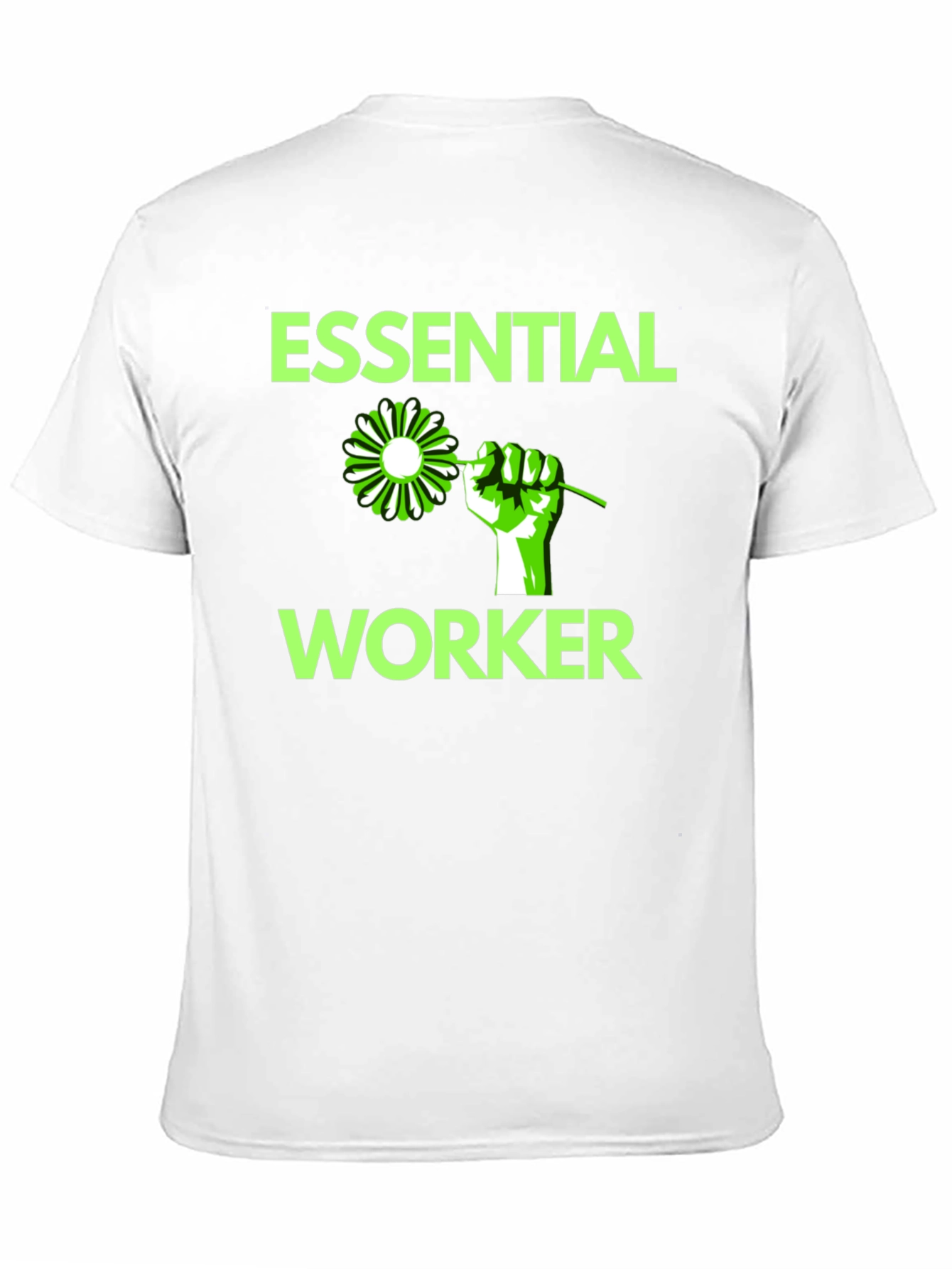 Essential Worker Graphic Tee - Black Cotton Blend
