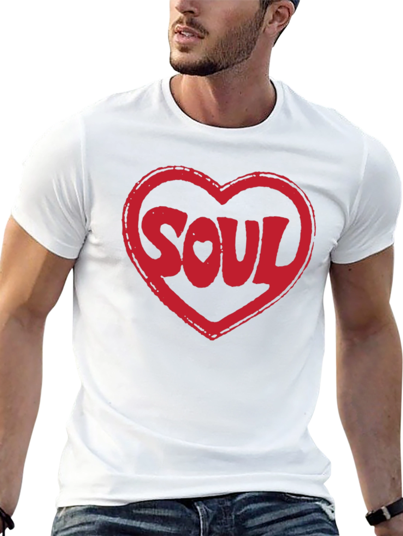 Soul Heart Graphic T-Shirt - Soft Black Tee