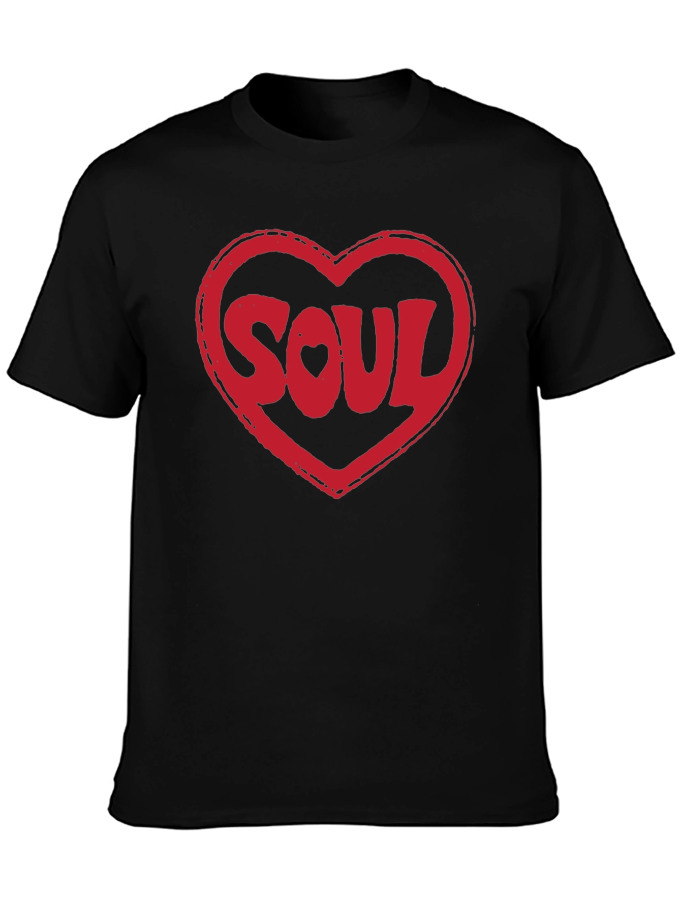 Soul Heart Graphic T-Shirt - Soft Black Tee